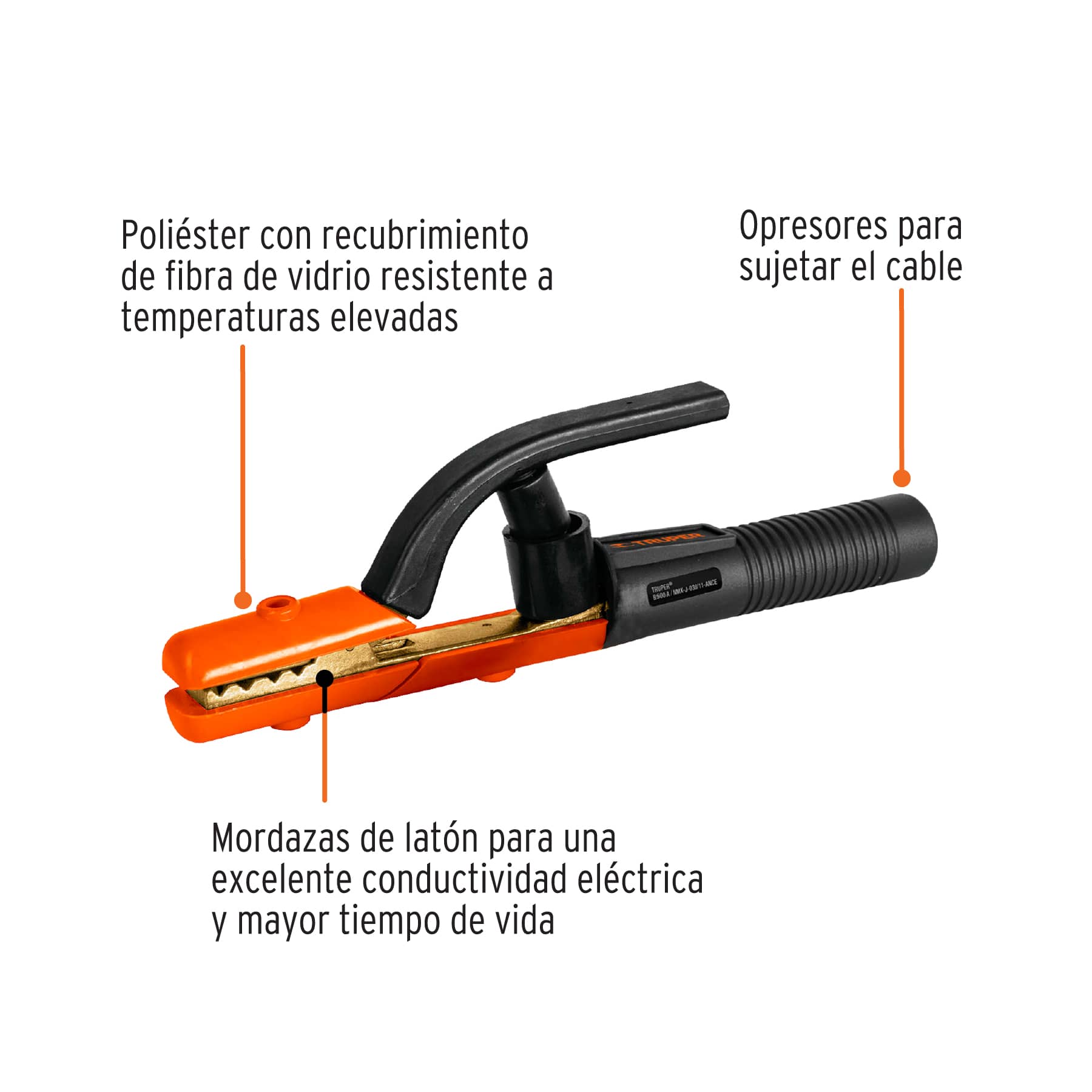 Pinza porta electrodo de 500 A, Truper