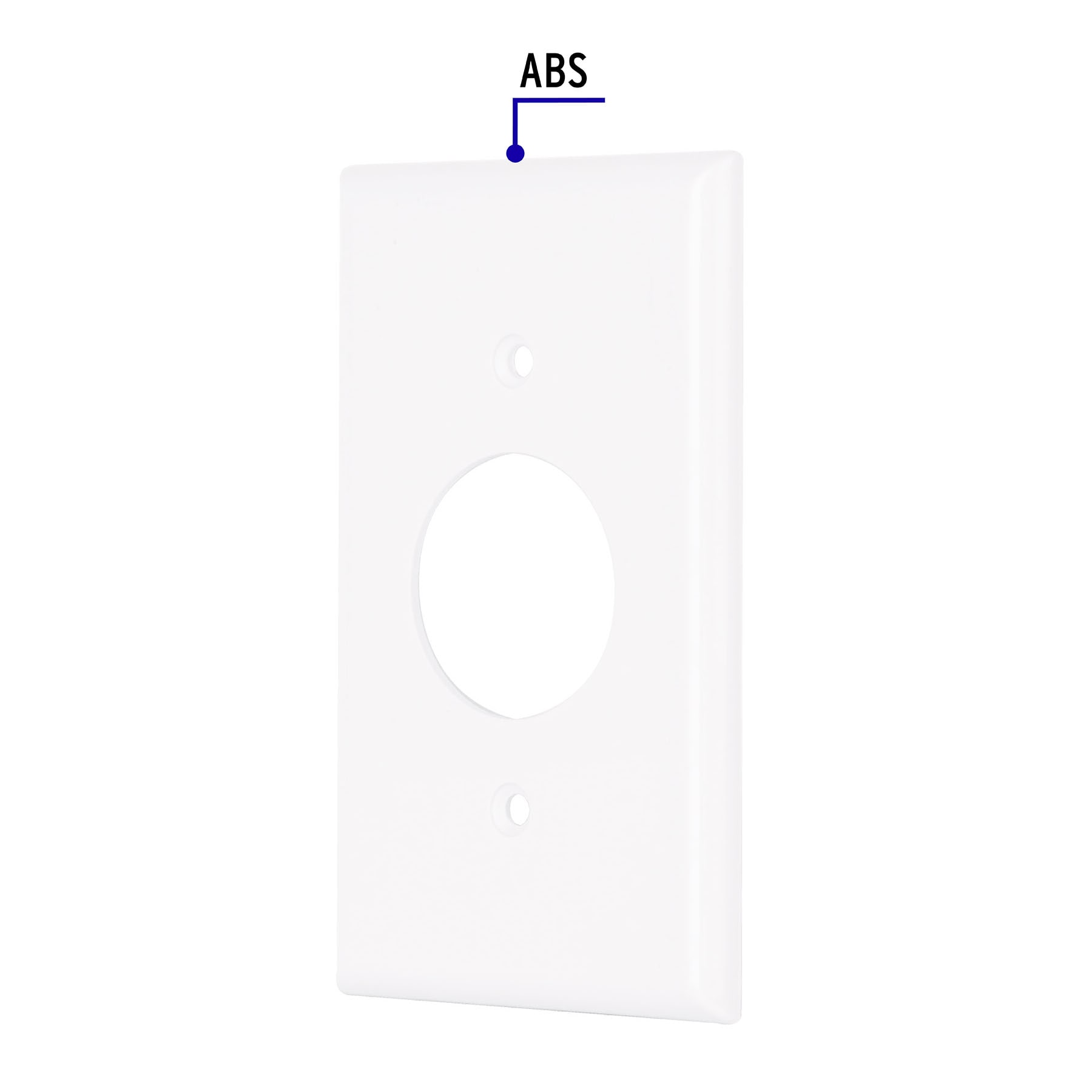 Placa de ABS para contacto redondo, Standard, blanco, Volteck, PPSE-SB, 47725