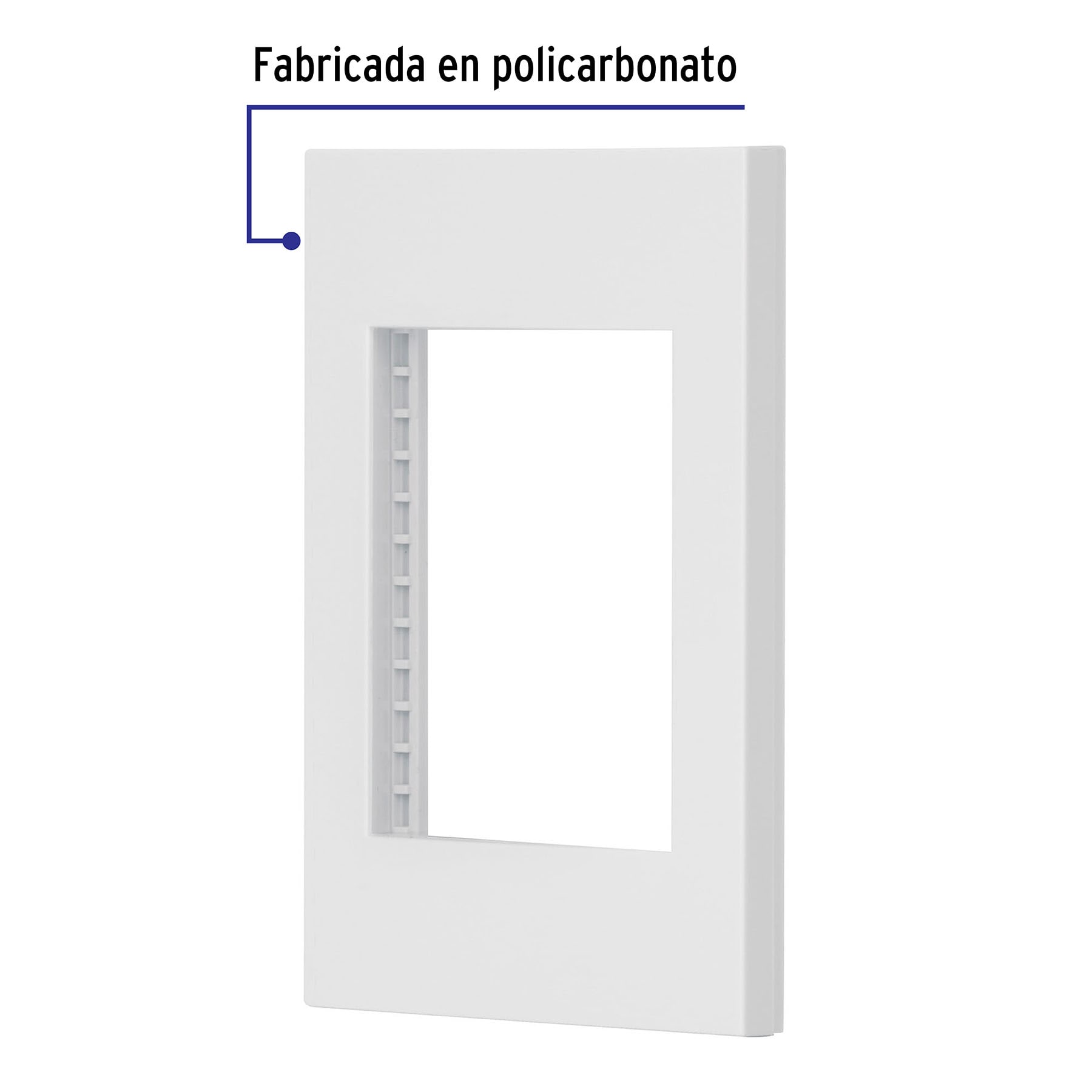 Placa 1 ventana, 3 módeloulos, línea Española, color blanco