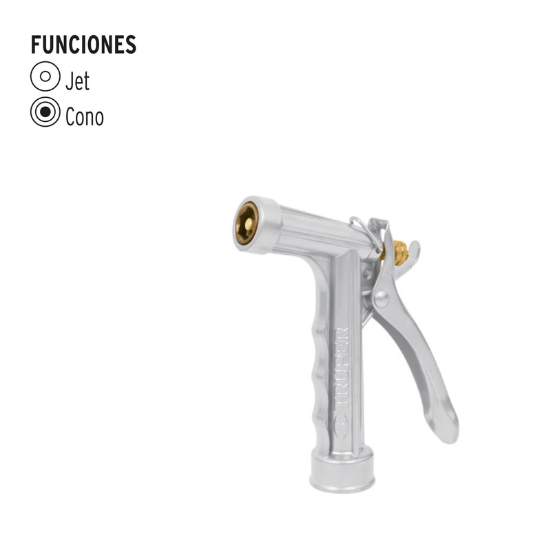 Pistola para riego 2 funciones con recubrimiento y boquilla
