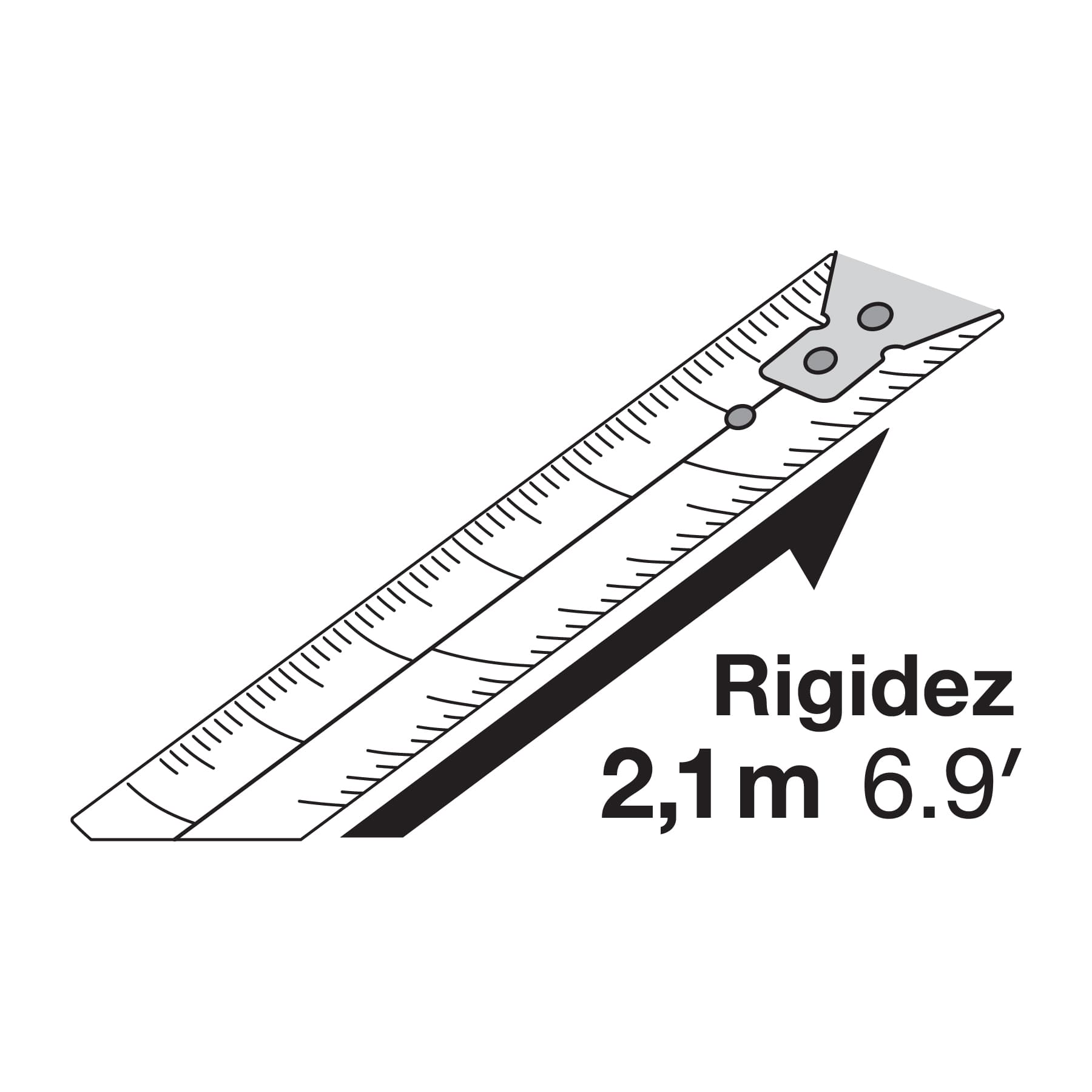 Flexómetro rojo 5.5 m cinta 25 mm, en tarjeta, Pretul