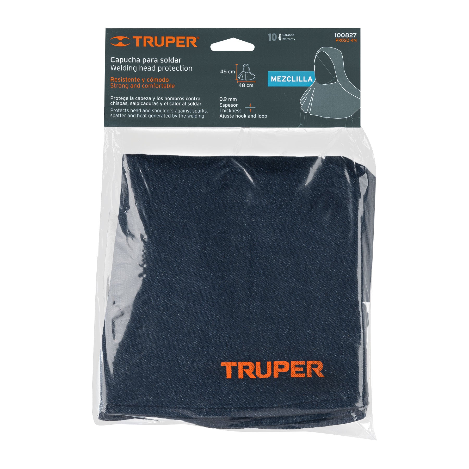 Protección para soldar, capucha de mezclilla, Truper