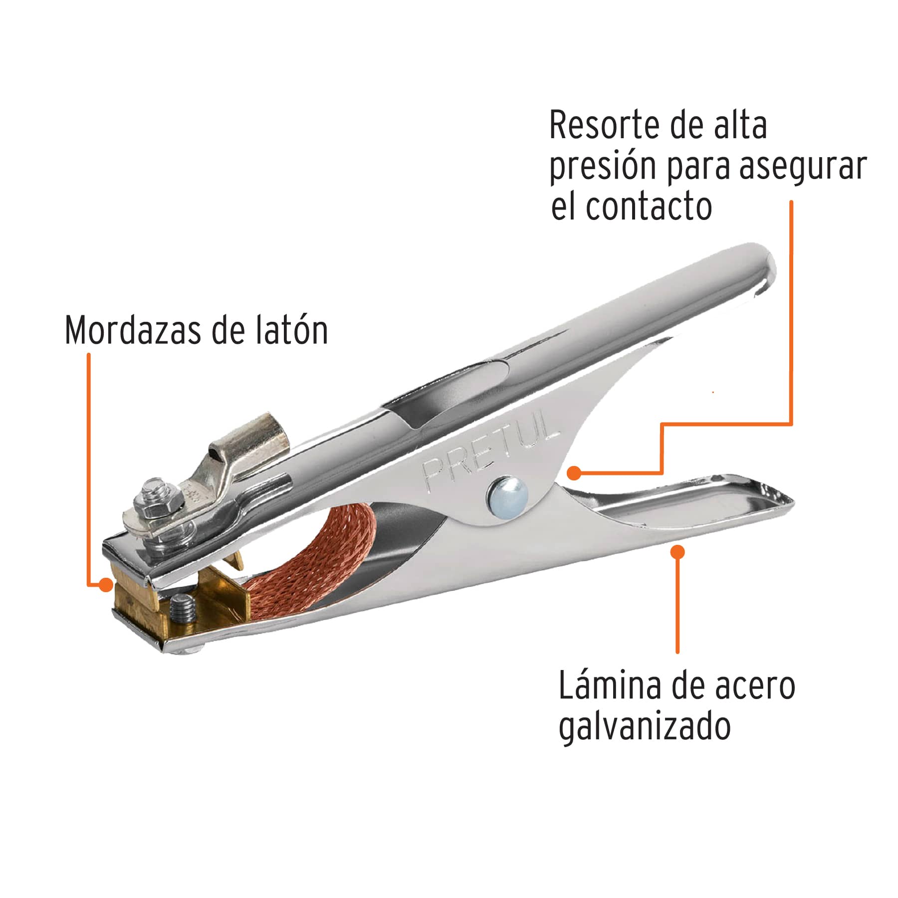Pinza para tierra de 500 A, Pretul