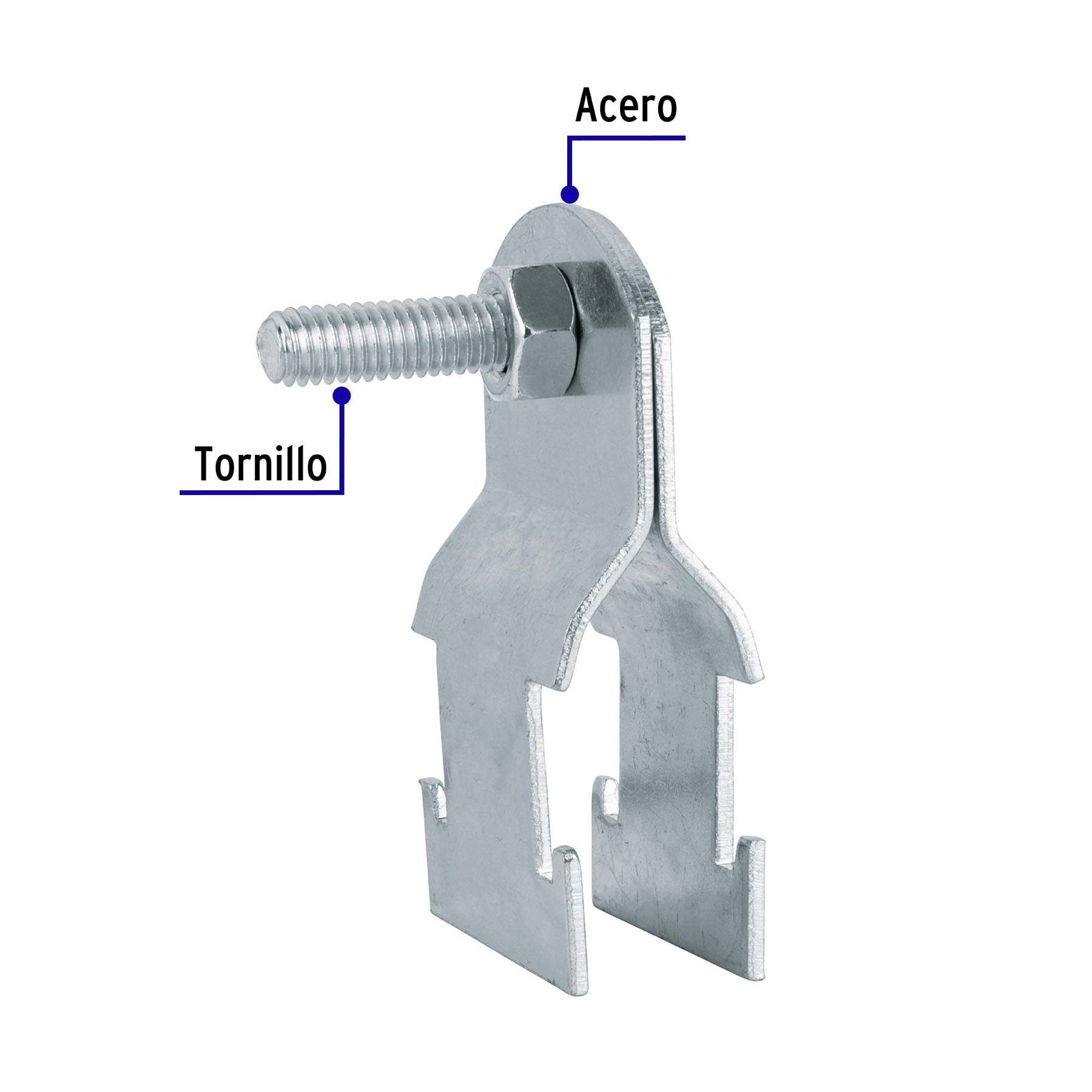 Abrazadera para perfil monocanal de 1/2 ", VOLTECK