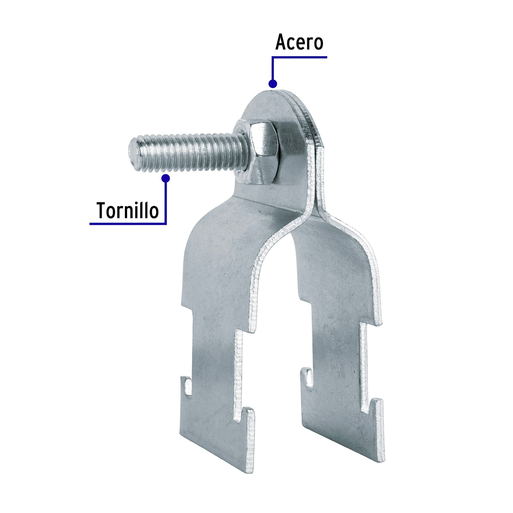 Abrazadera para perfil monocanal de 3/4", VOLTECK