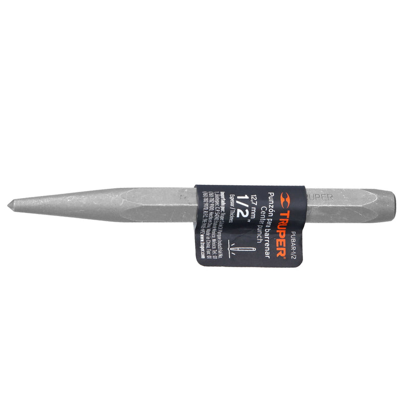punzón 1/2" para barrenar,  largo 5-1/2",  Truper