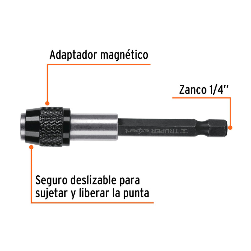 Adaptador de 125 mm magnético para puntas,  Expert