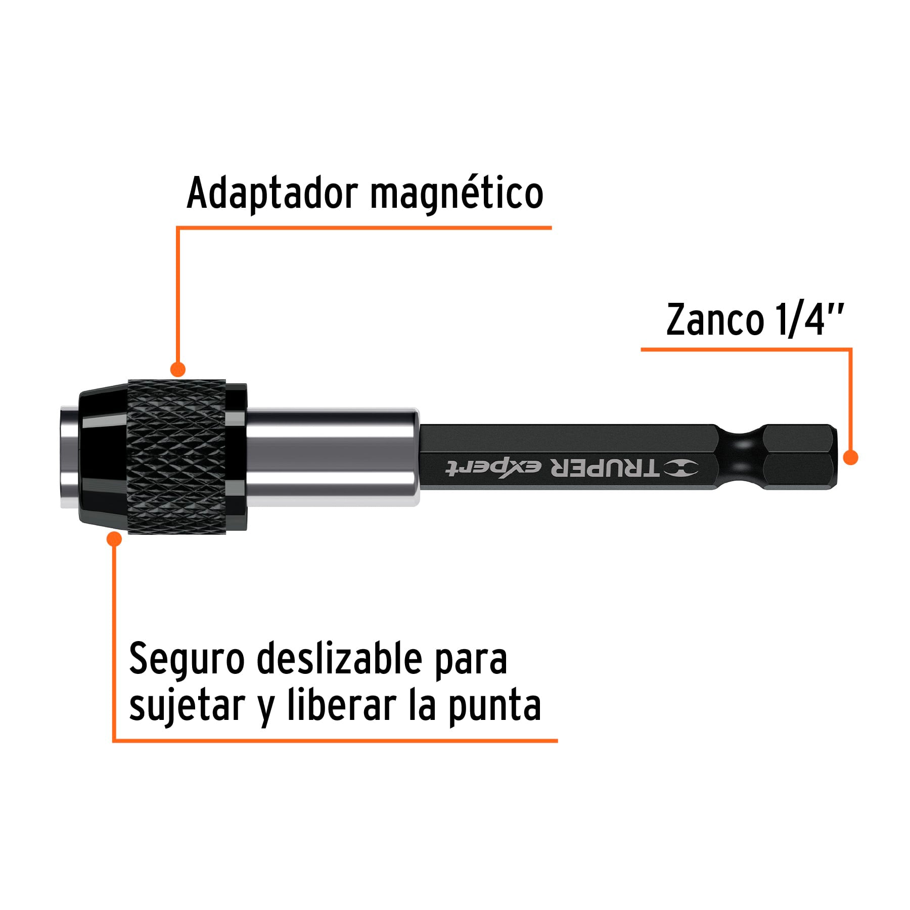 Extensión magnética 3?, para puntas, cambio rápido, Expert