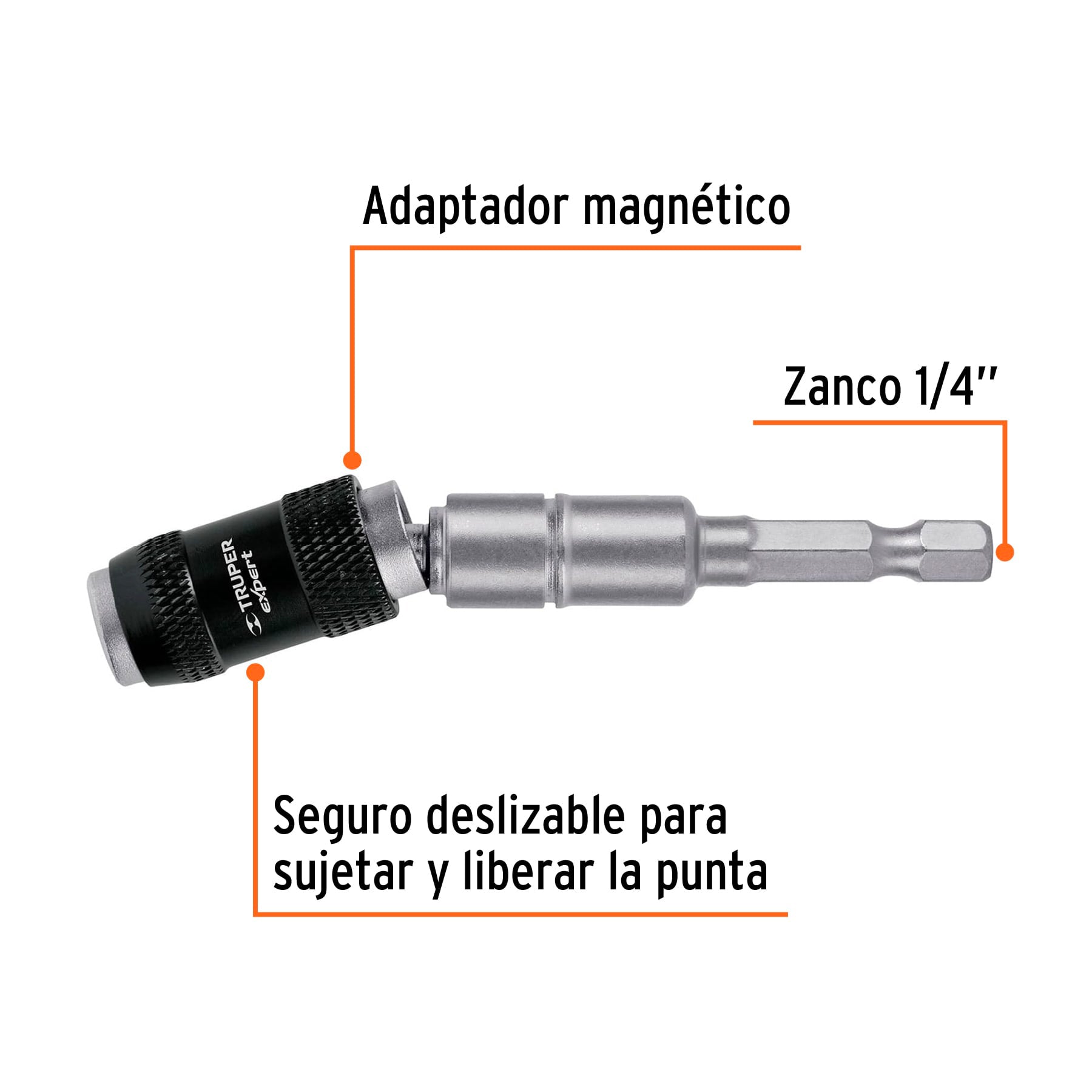 Extensión magnética articulada 3 1/2", para puntas, Expert