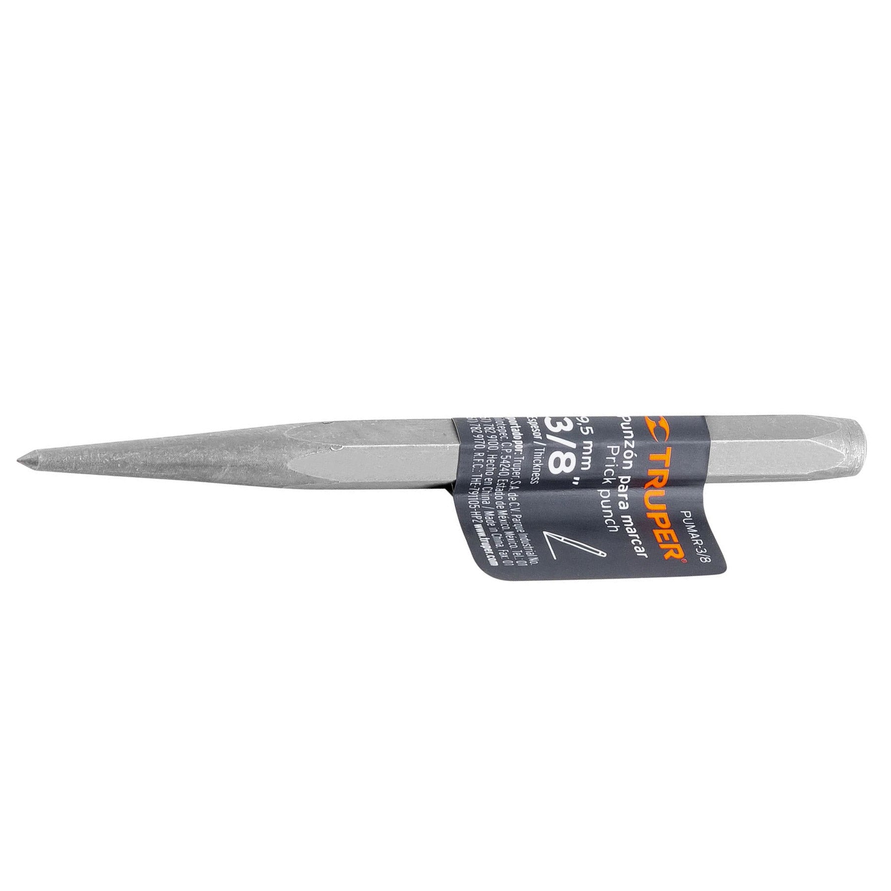 Punzón 3/8" para marcar, largo 4-3/4", Truper