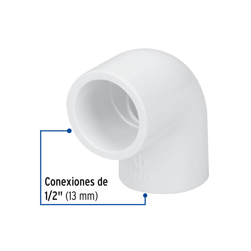 Codo 90? de PVC de 1/2",  Foset