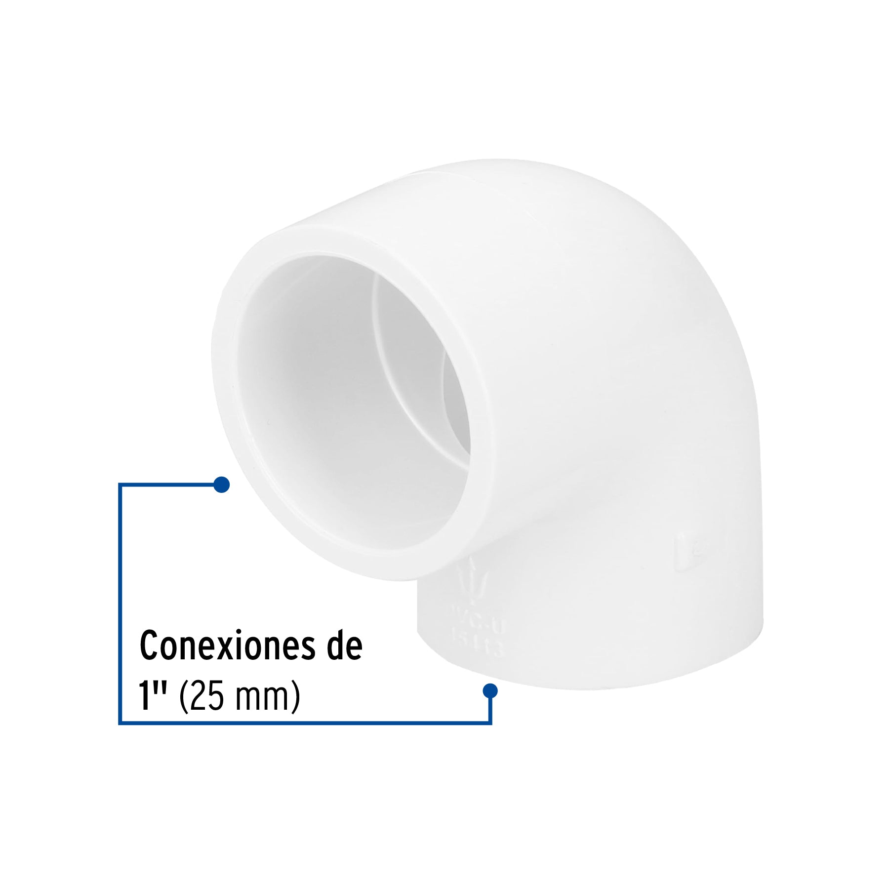 Codo 90∞ de PVC de 1", Foset