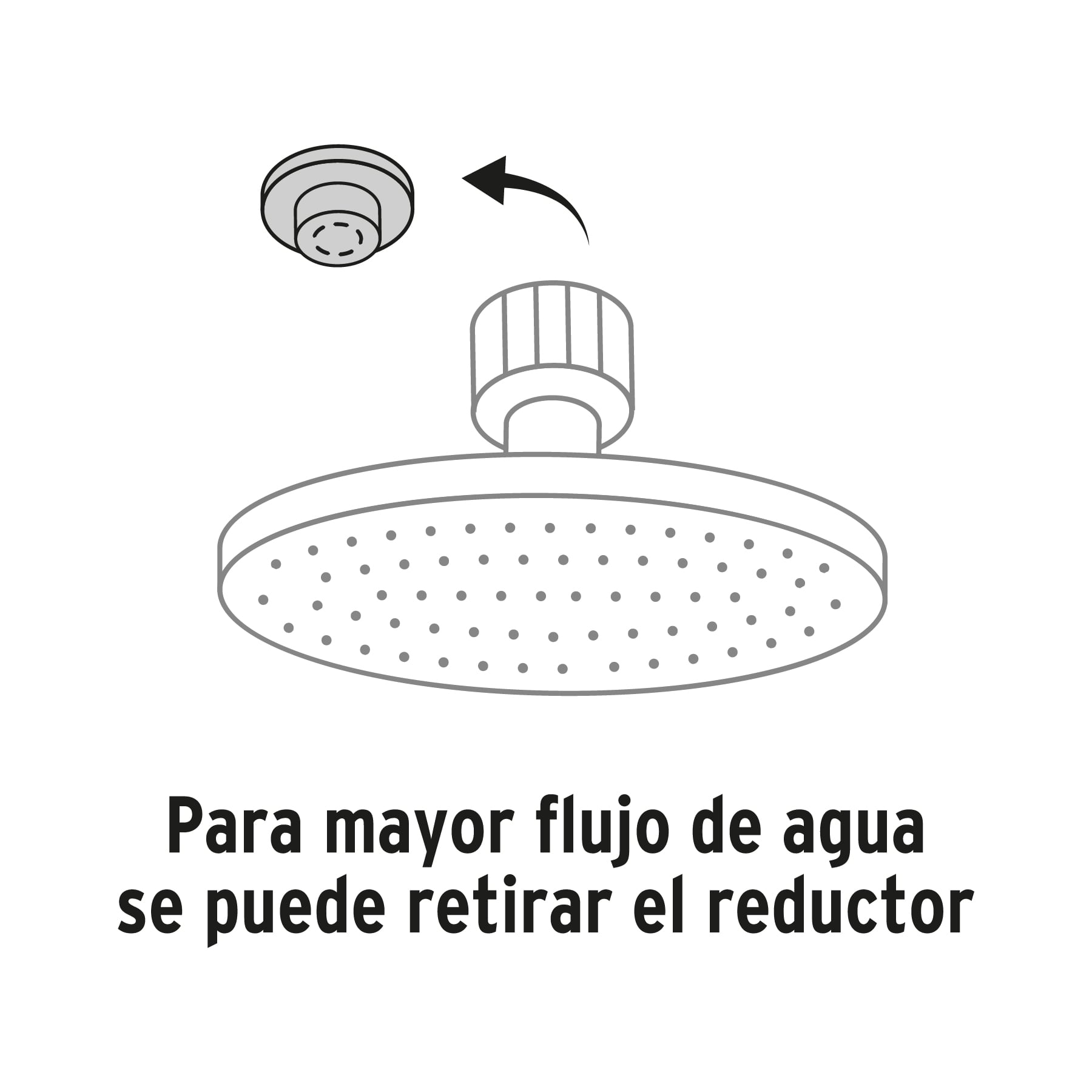 Regadera plato redondo 12" con brazo, cromo, Foset RIVIERA
