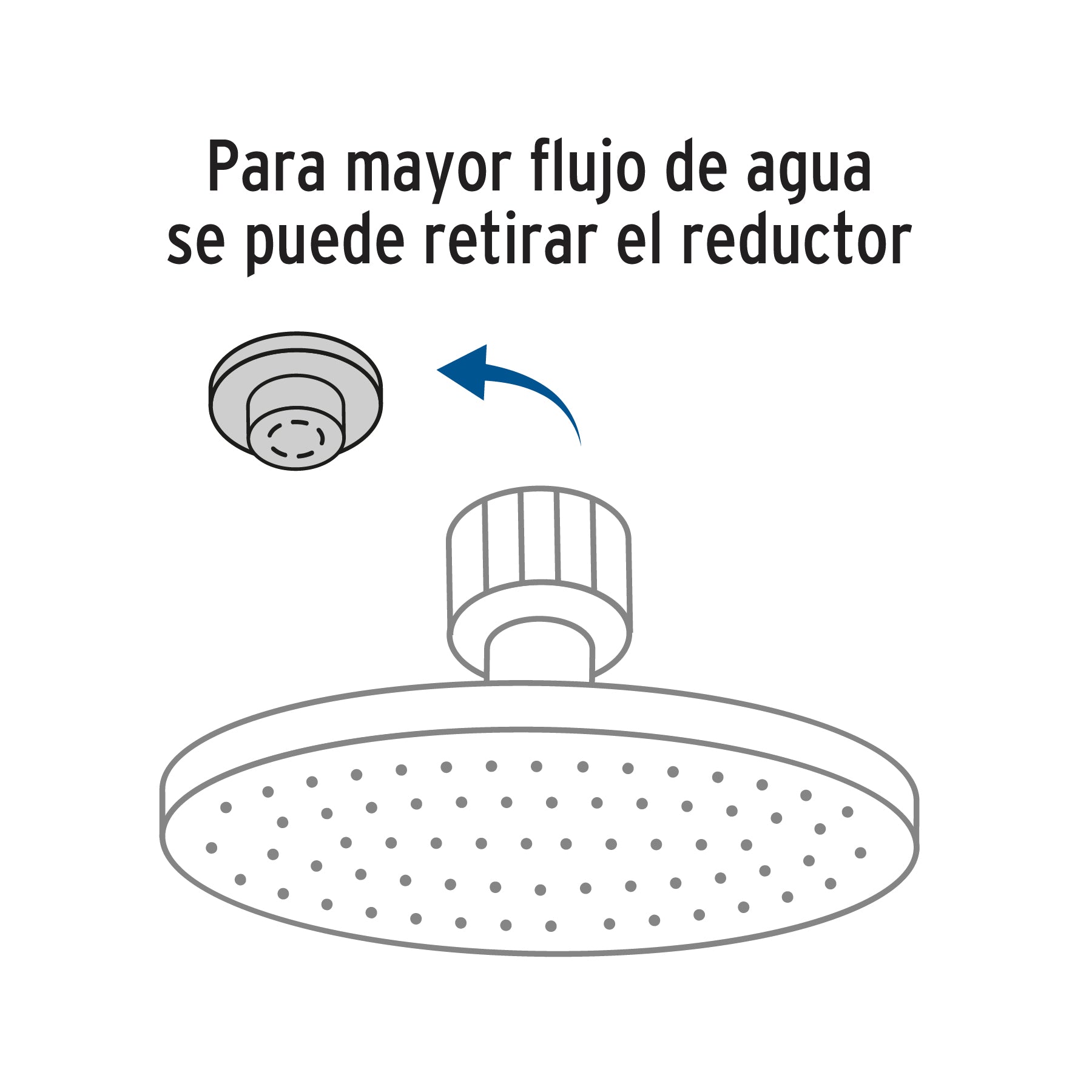 Regadera plato redondo 12" con brazo, cromo, Foset RIVIERA