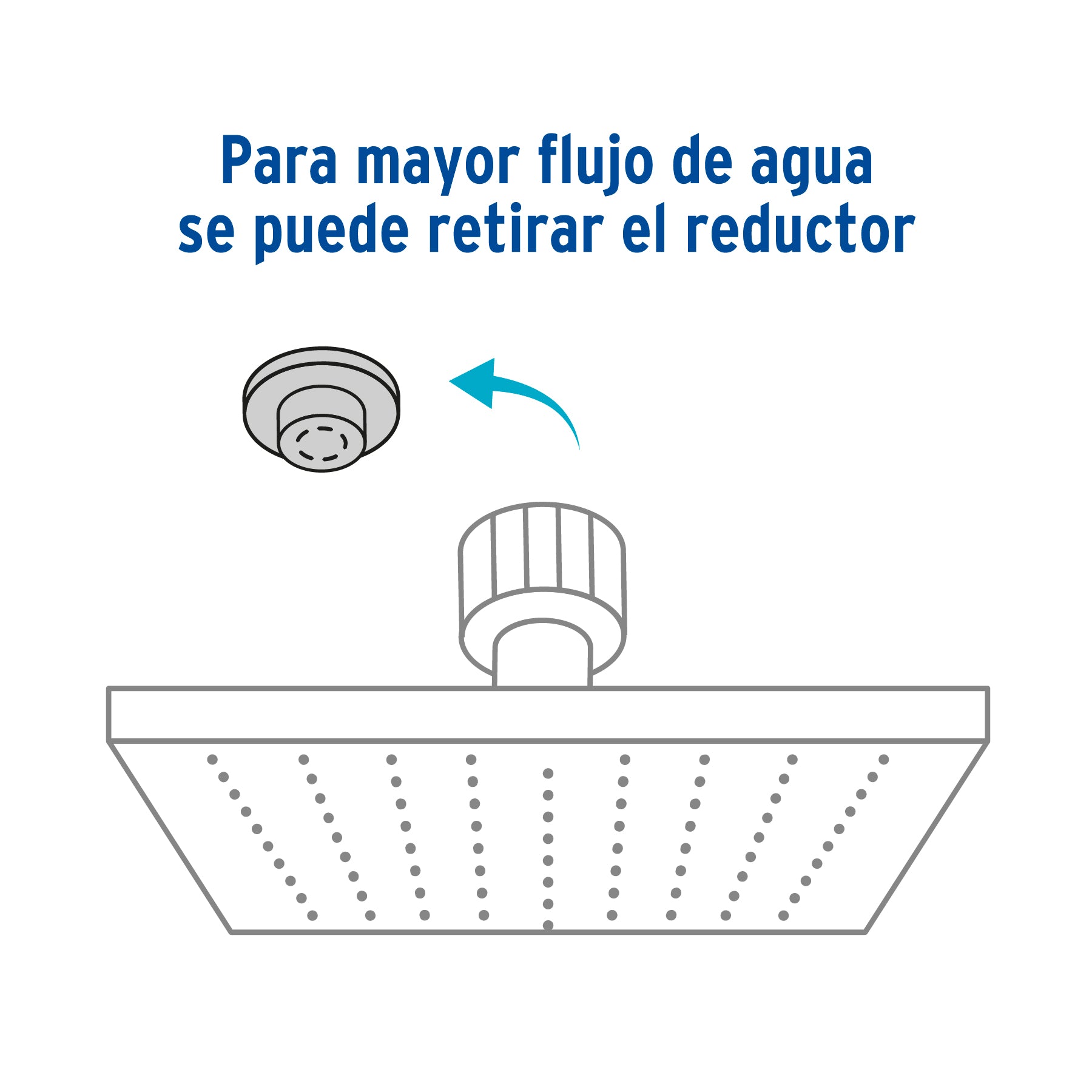 Regadera cuadrada ABS 4" acabado negro mate con brazo, Foset