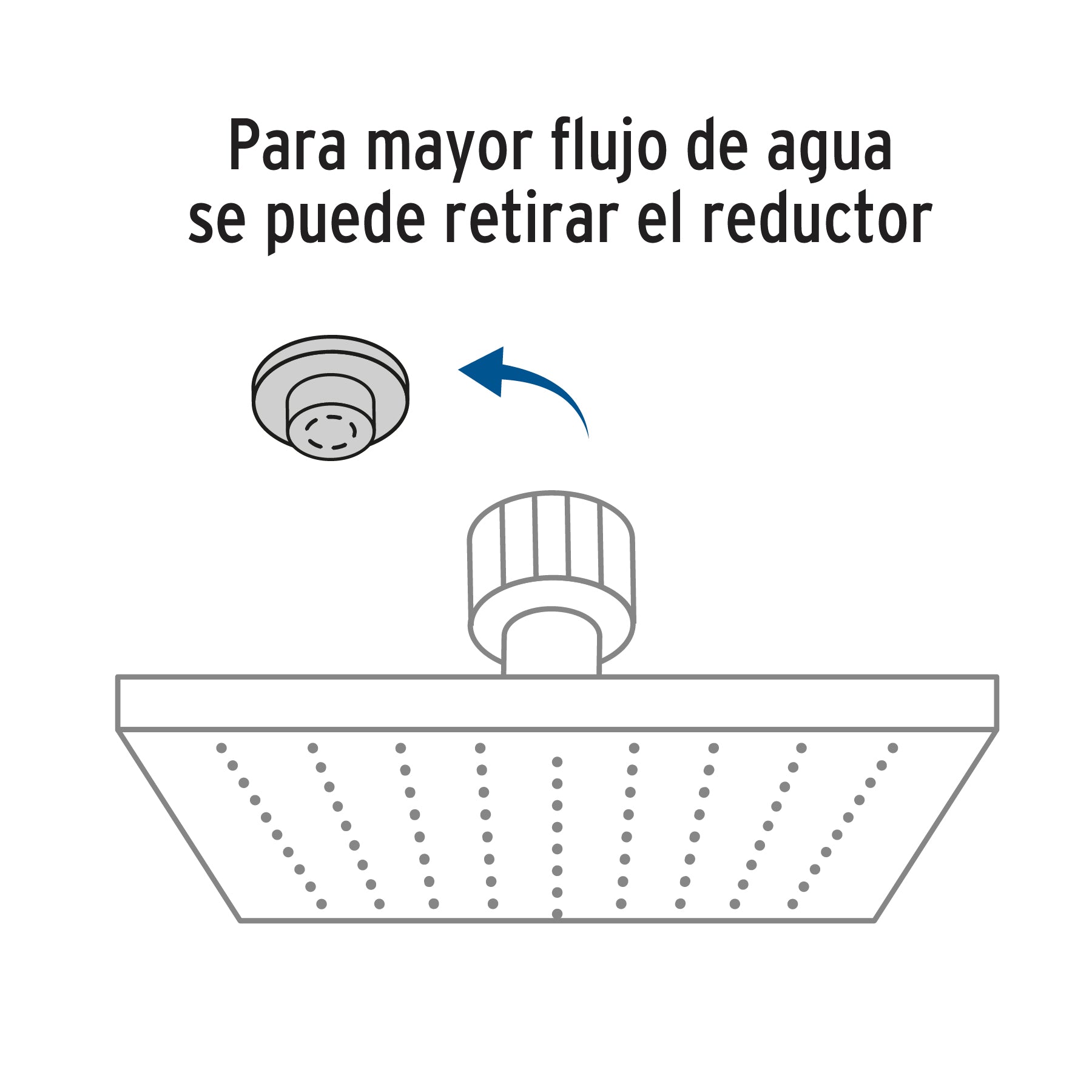 Regadera cuadrada ABS 4" acabado cromo con brazo, Foset