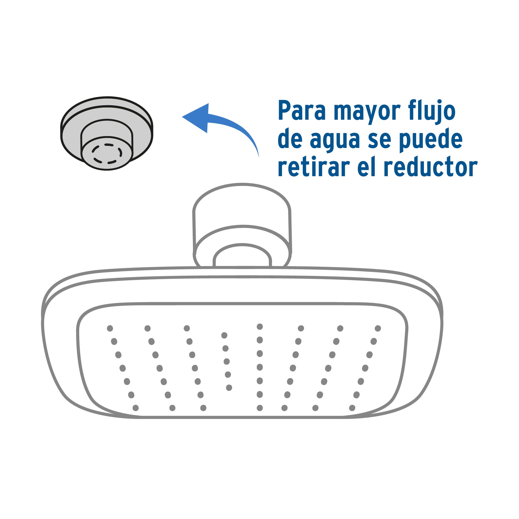 Regadera cuadrada plato ancho 8" brazo inox a muro, Aero