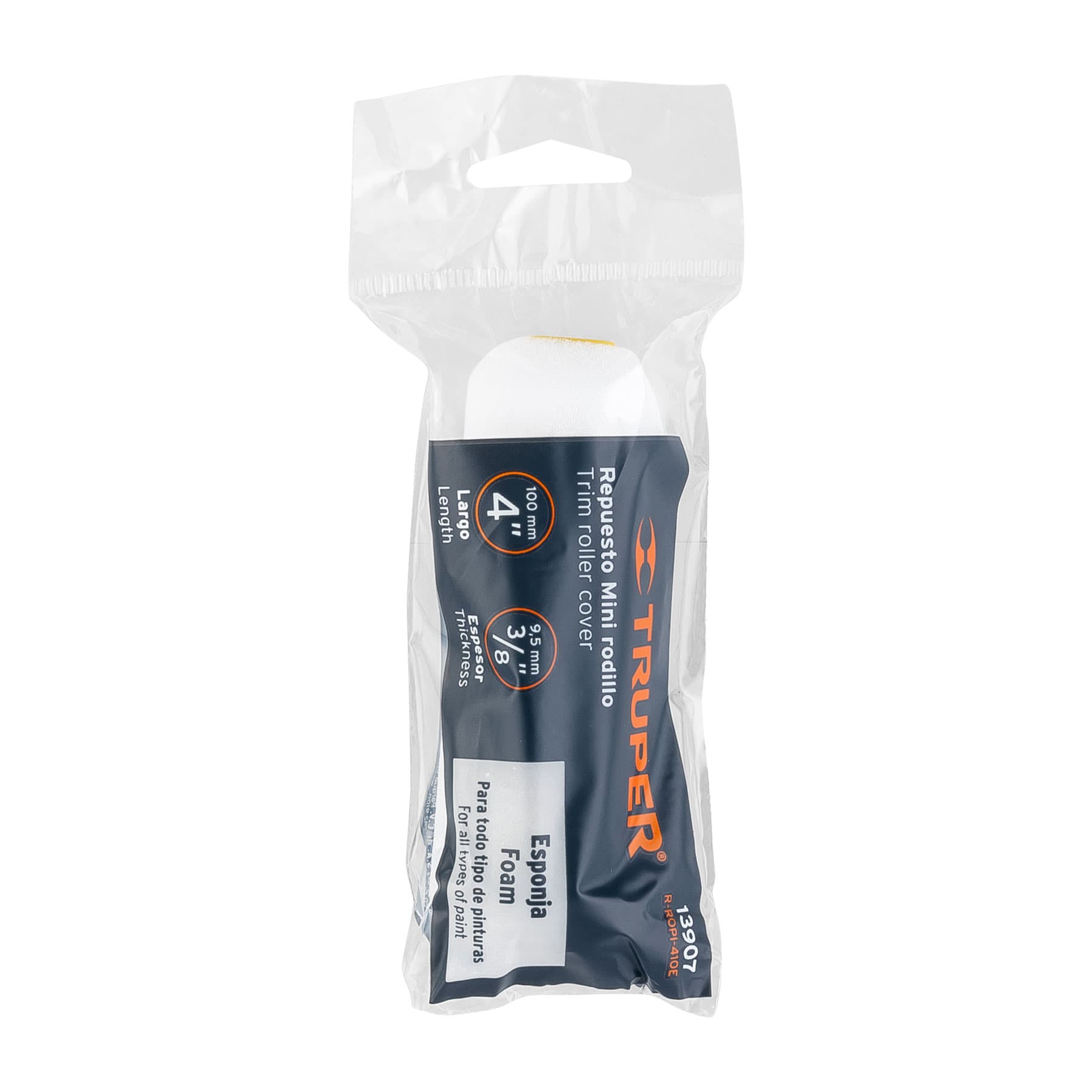 Felpa para mini rodillo esponja 4" x 3/8", Truper