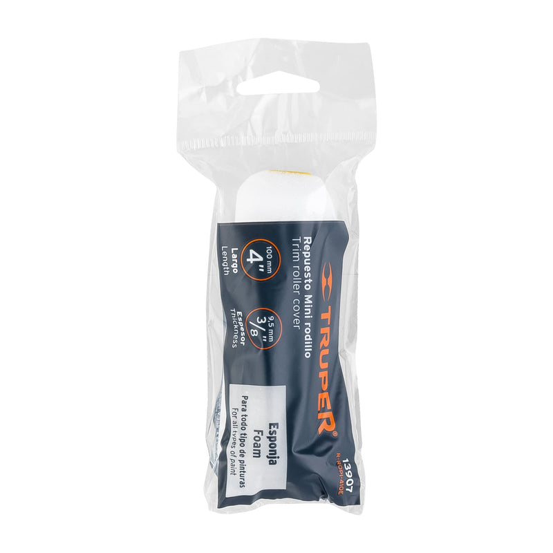 Felpa para mini rodillo esponja 4" x 3/8",  Truper