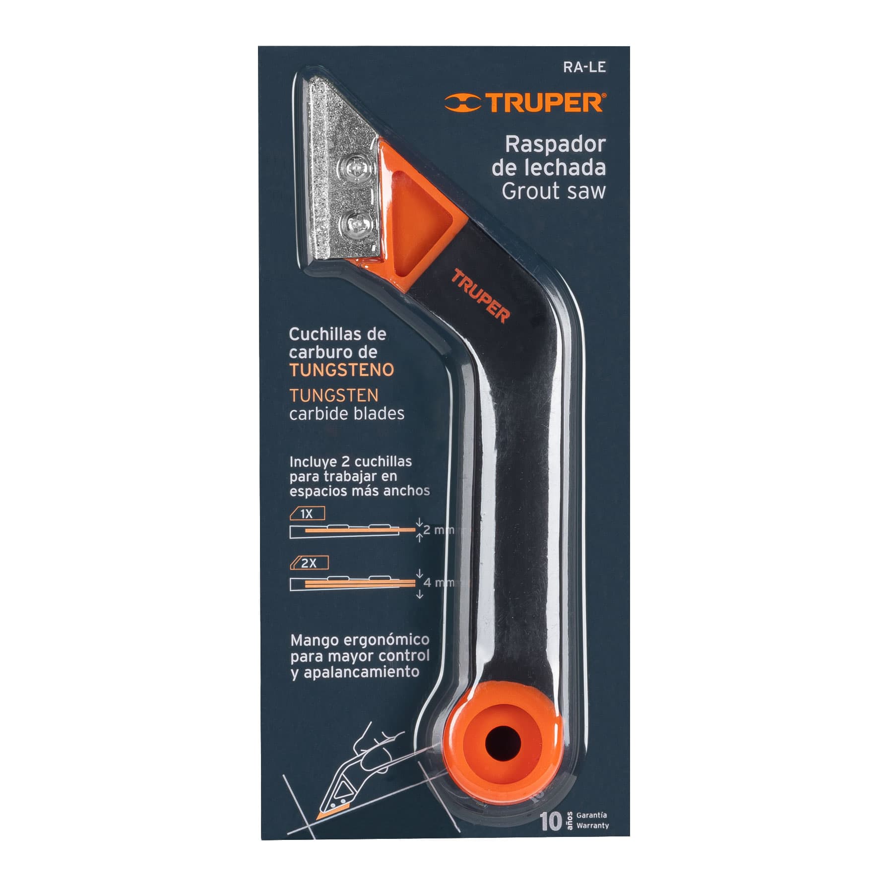 Raspador de lechada con cuchillas de 2", Truper