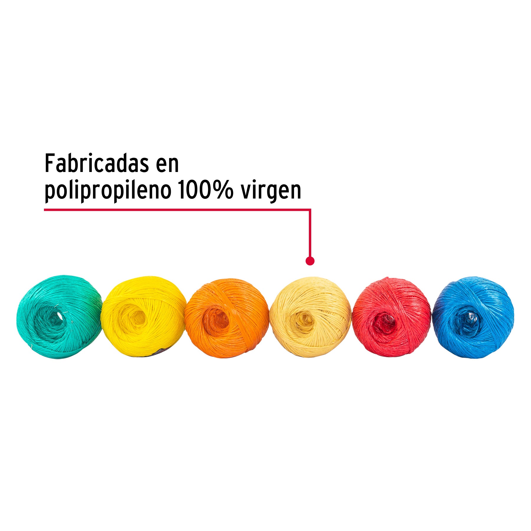 Rollo de rafia de 230 m colores surtidos calibre 2.2 g/m