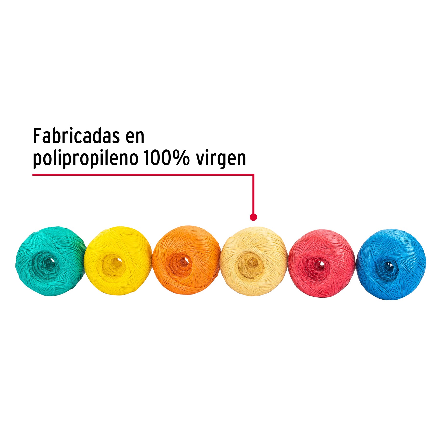 Rollo de rafia de 410 m colores surtidos calibre 2.2 g/m