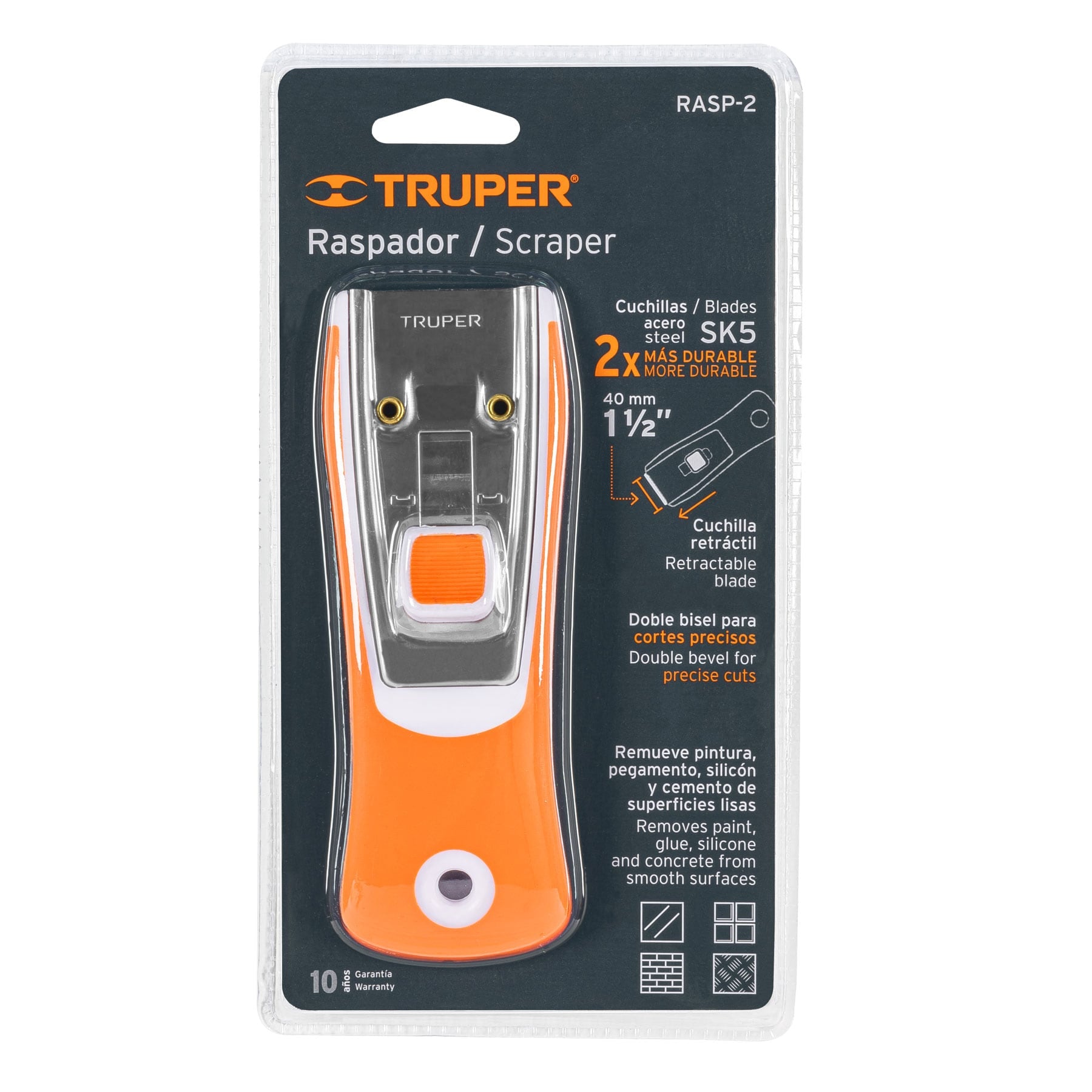 Raspador con cuchillas de 1-1/2", mango ergonómico, Truper