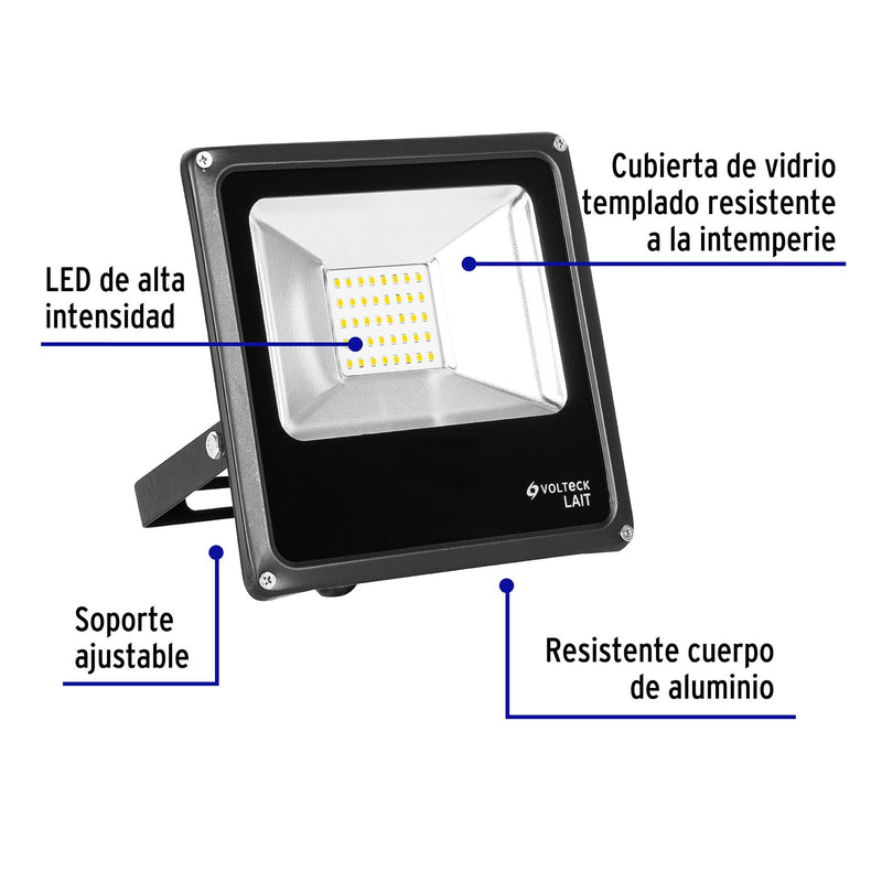 Reflector delgado de LED 20 W luz cálida,  Volteck