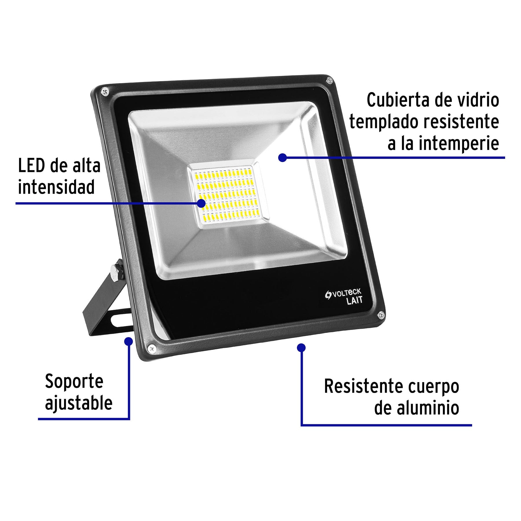 Reflector delgado de LED 30 W luz de día, Volteck