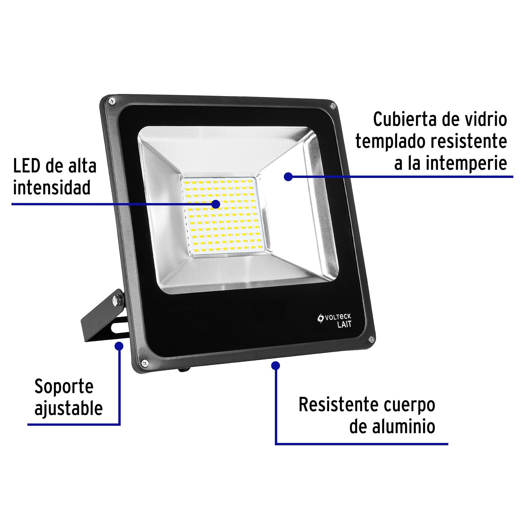Reflector delgado de LED 50 W luz de día, Volteck