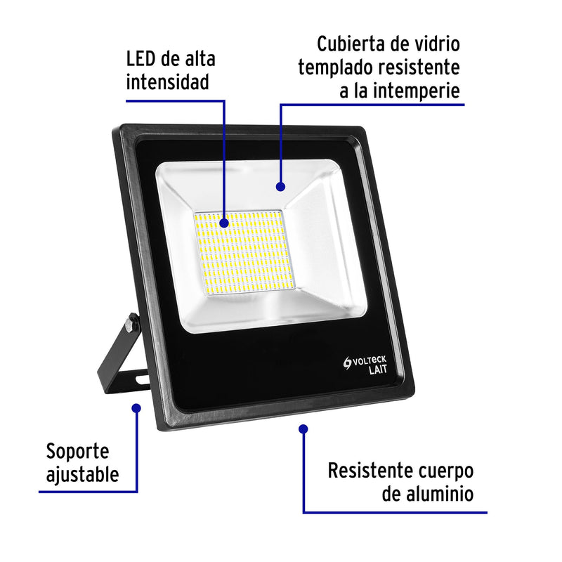 Reflector delgado de LED 100 W luz cálida,  Volteck