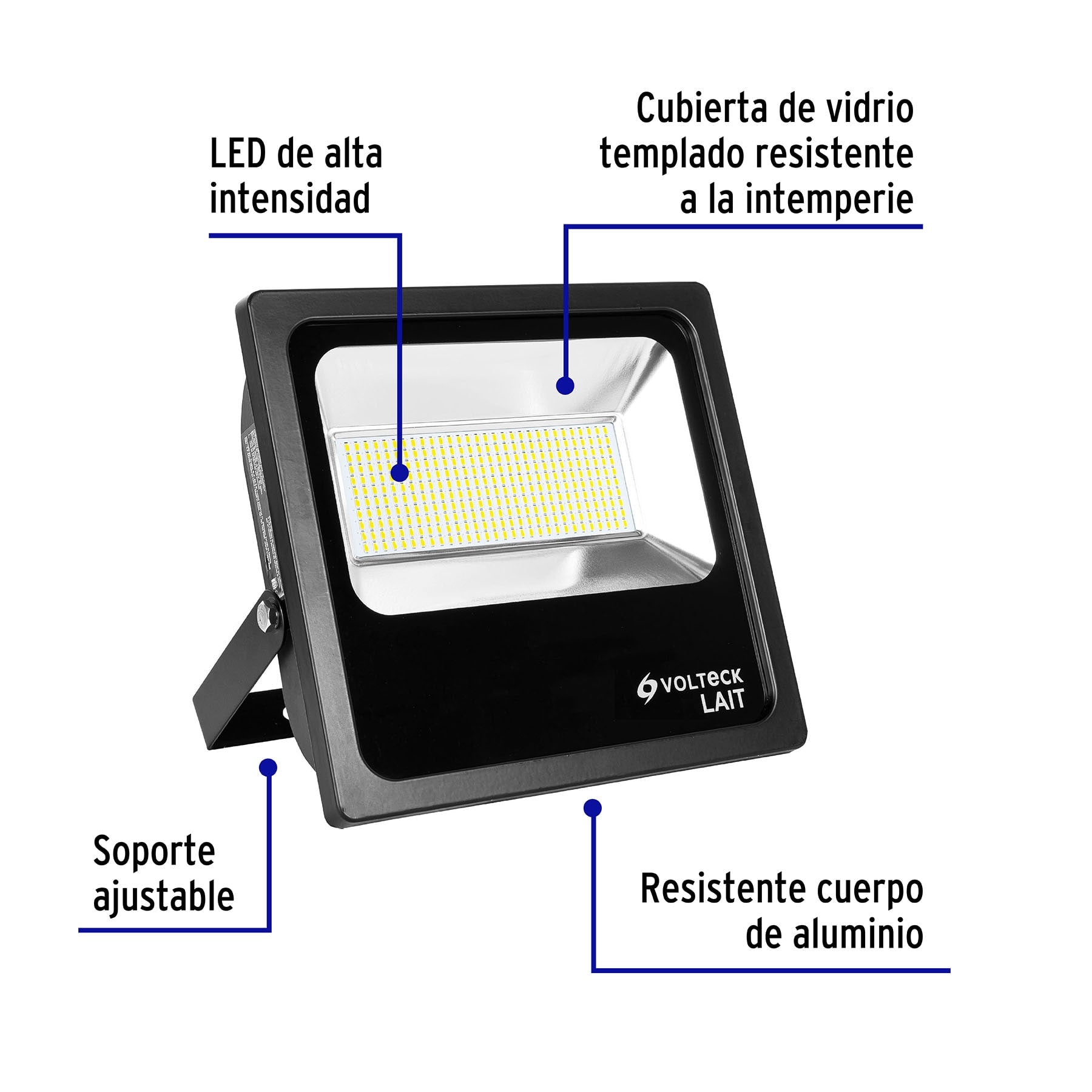 Reflector delgado de LED 150 W luz de día, Volteck