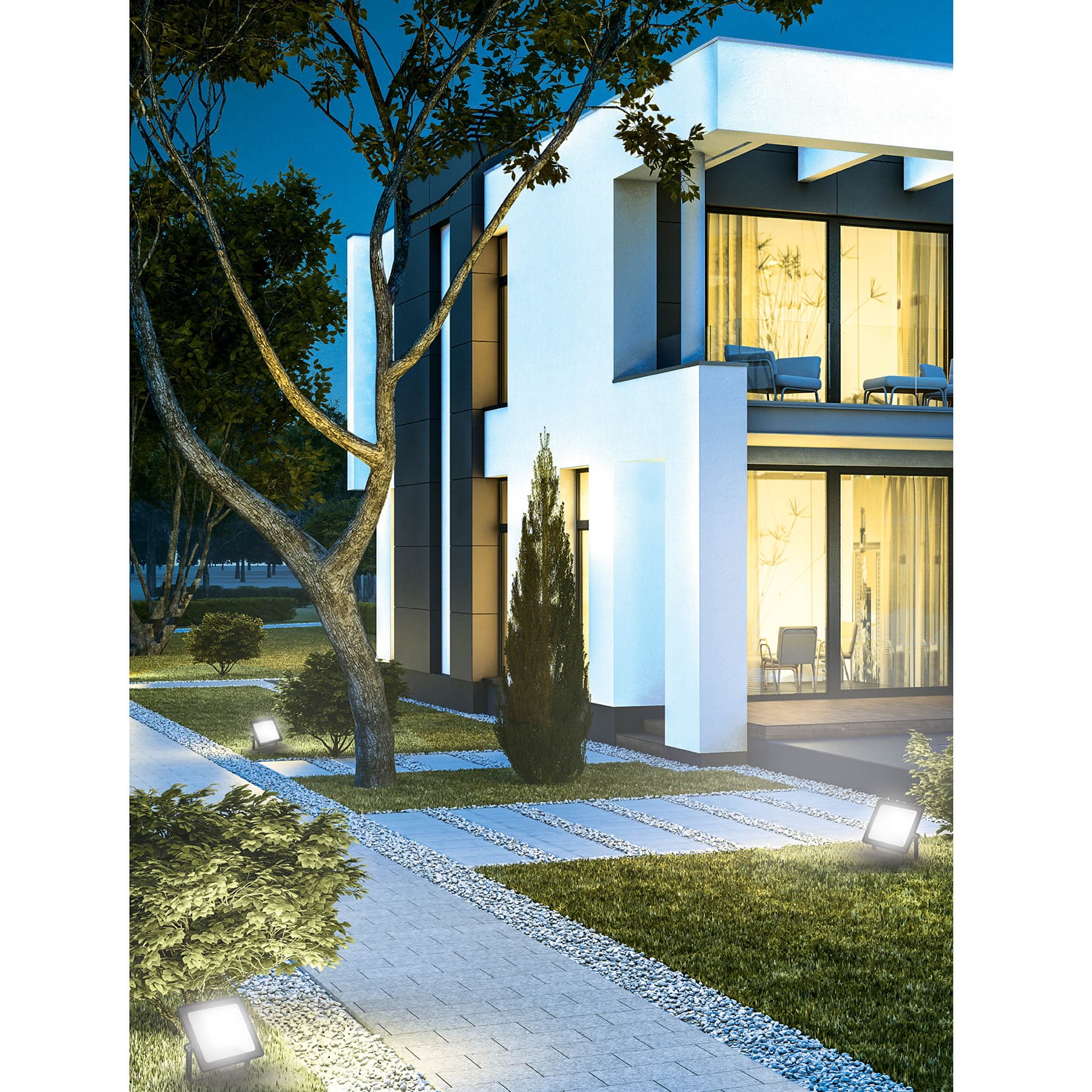 Reflector ultra delgado LED 10 W luz cálida, Volteck Basic