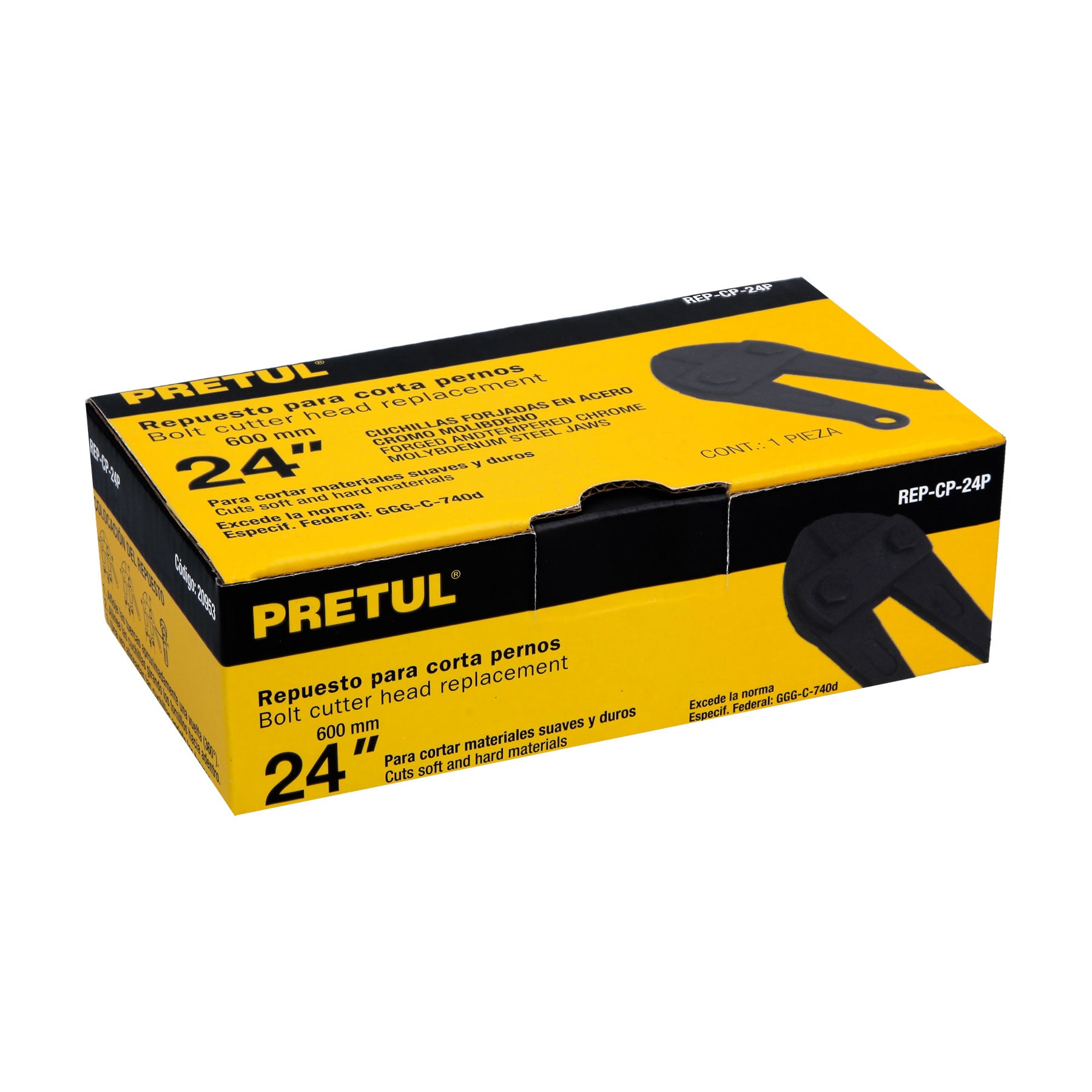 Cuchillas de repuesto para cortapernos 24", Pretul