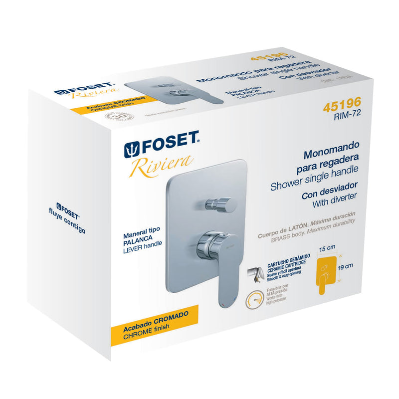 Monomando para top regadera kohler