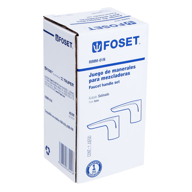 Juego de 2 manerales para lavabo,  satin,  Foset Riviera