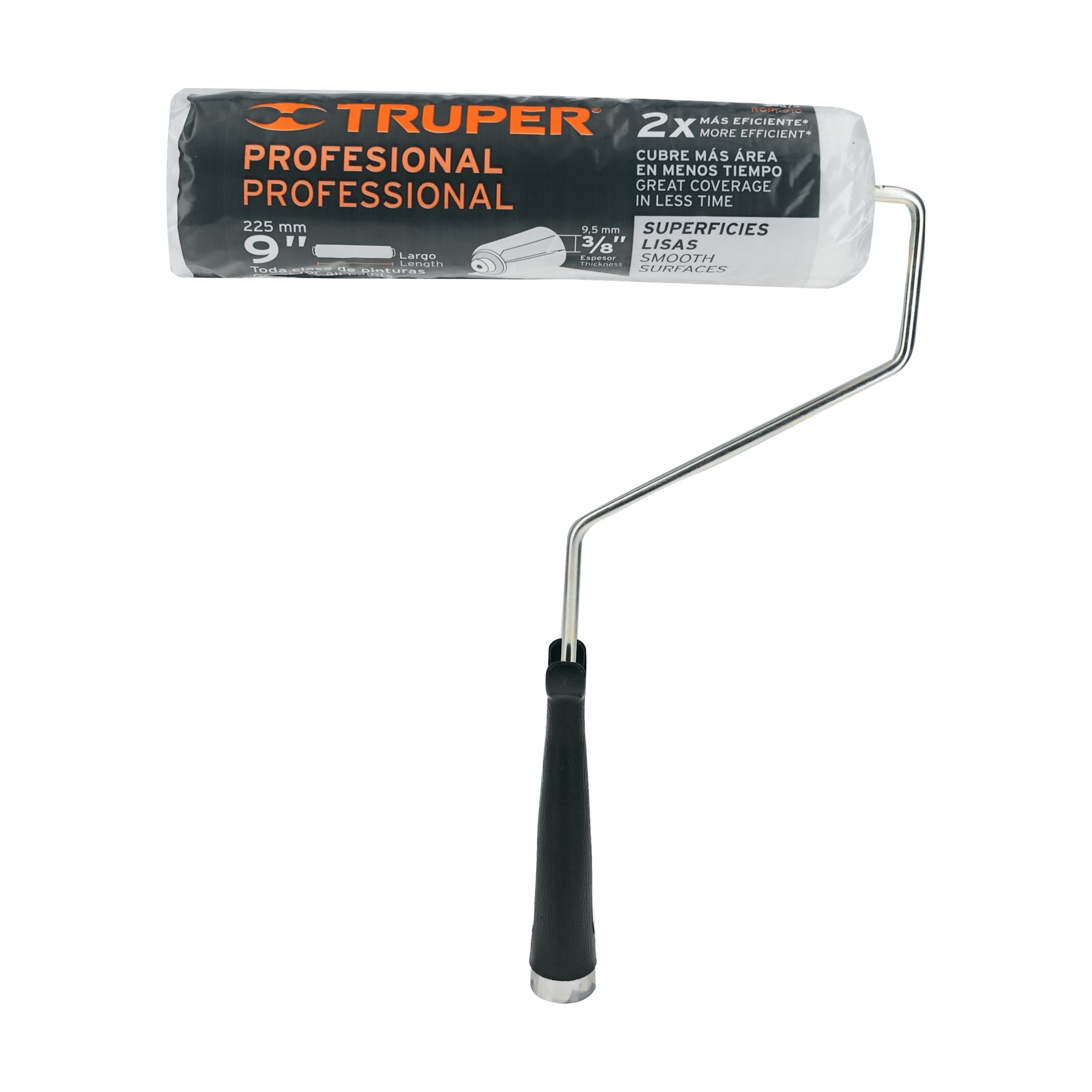 Rodillo para pintar 9" x 3/8" superficies lisas, Truper