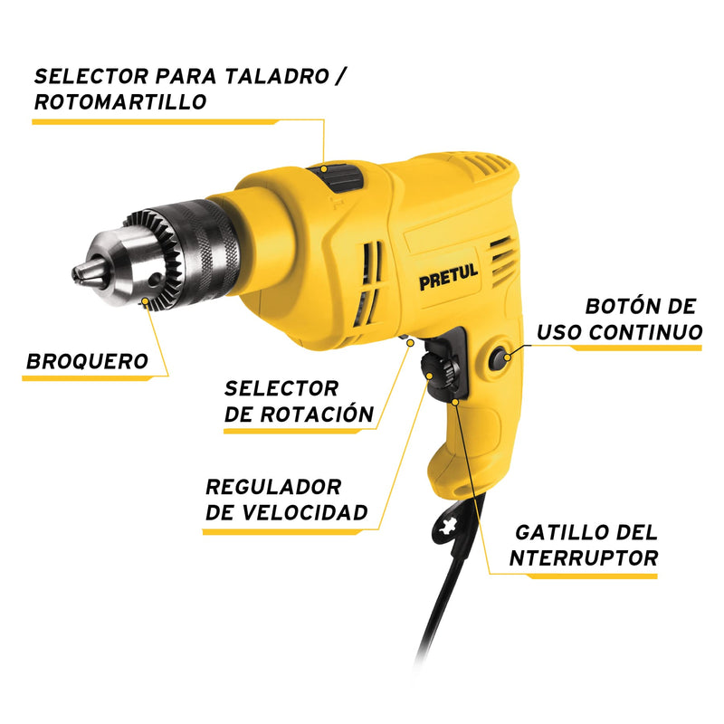 Rotomartillo 1/2" 550 W,  Pretul