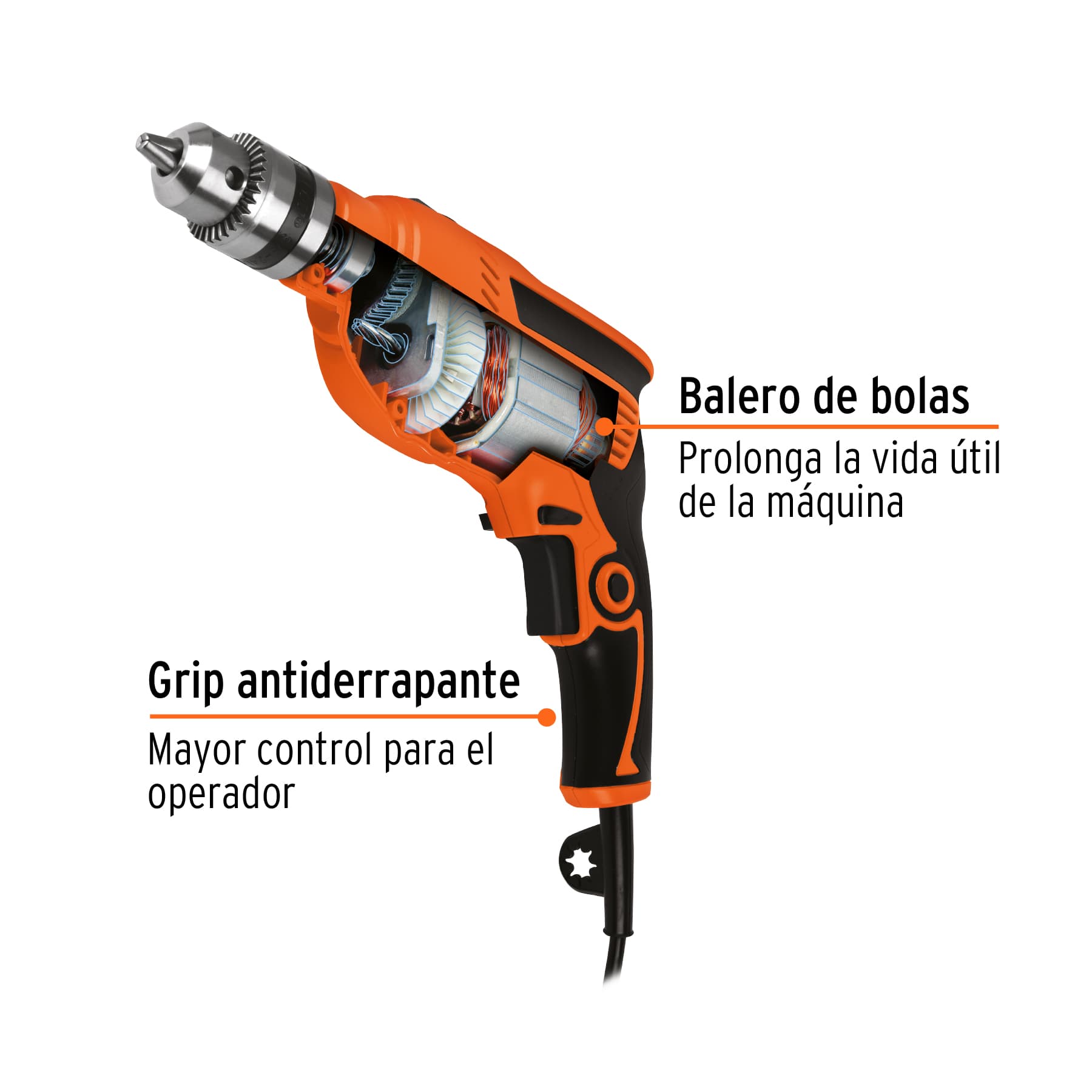 Rotomartillo 3/8", 600W, Truper PRO