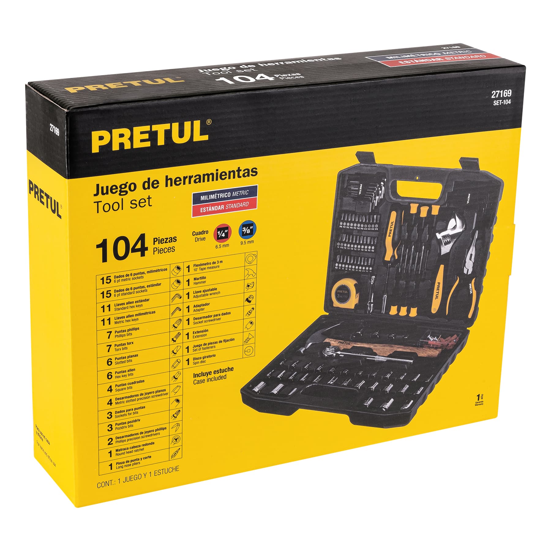 Juego de 104 herramientas, Pretul