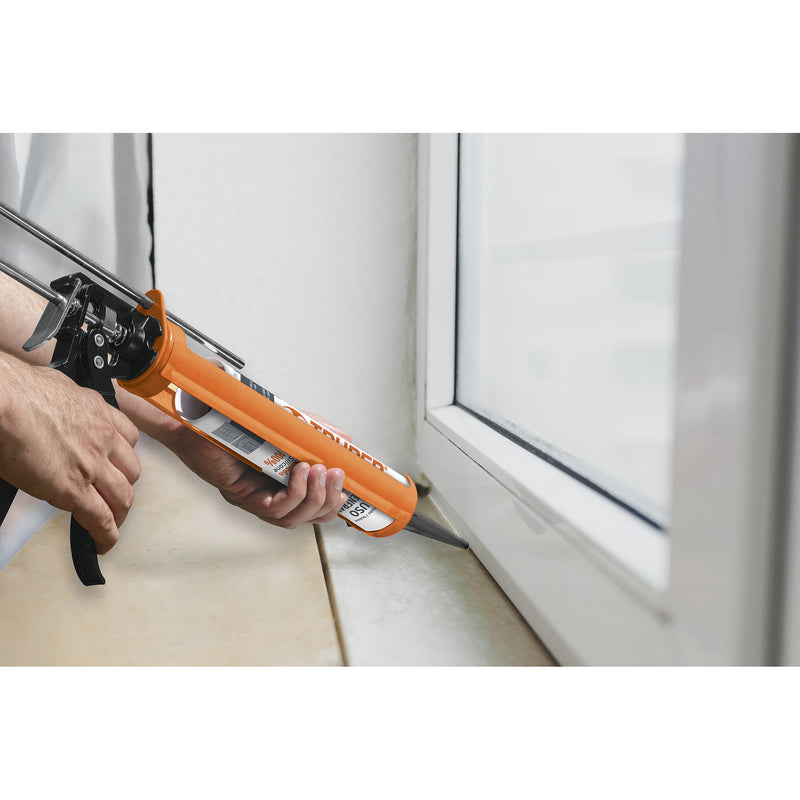 Sellador transparente 100% silicón de 280 ml,  Truper