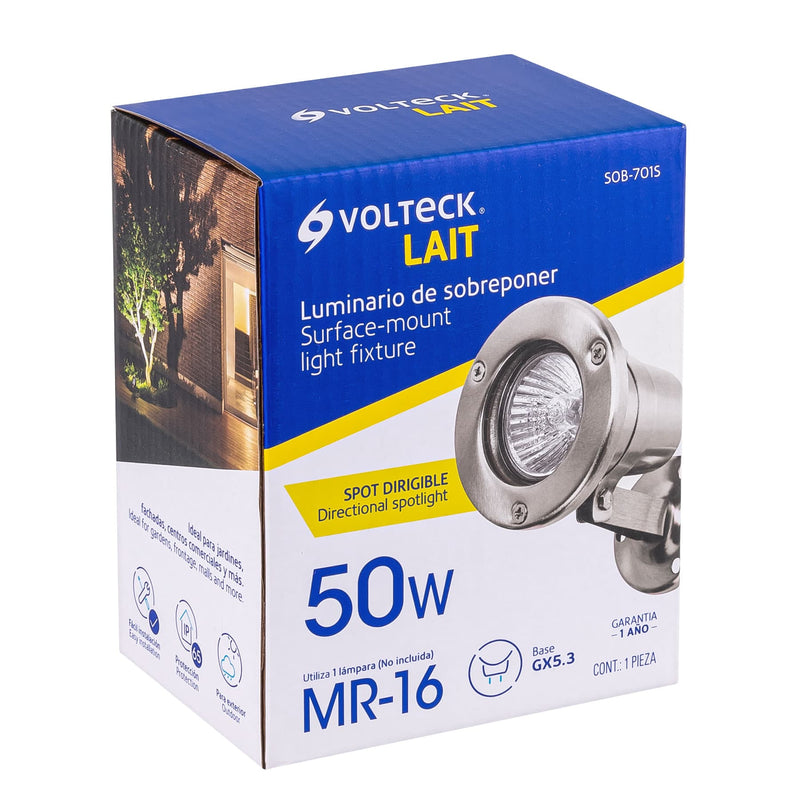 Sobrepuesto exterior,  cilíndrico,  spot,  1xMR16GU5.3,  Volteck