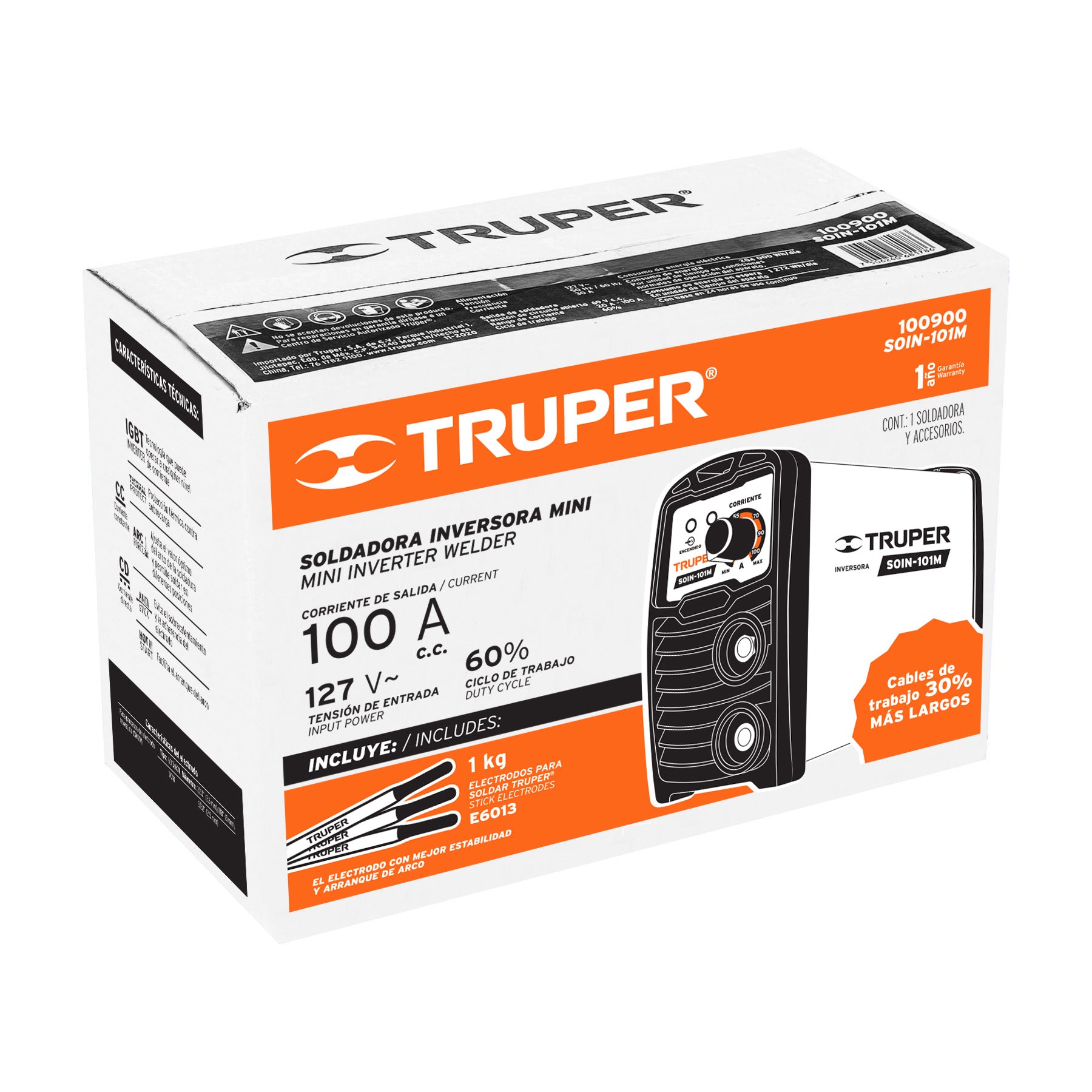 Mini soldadora inversora 100A, 127V, Truper