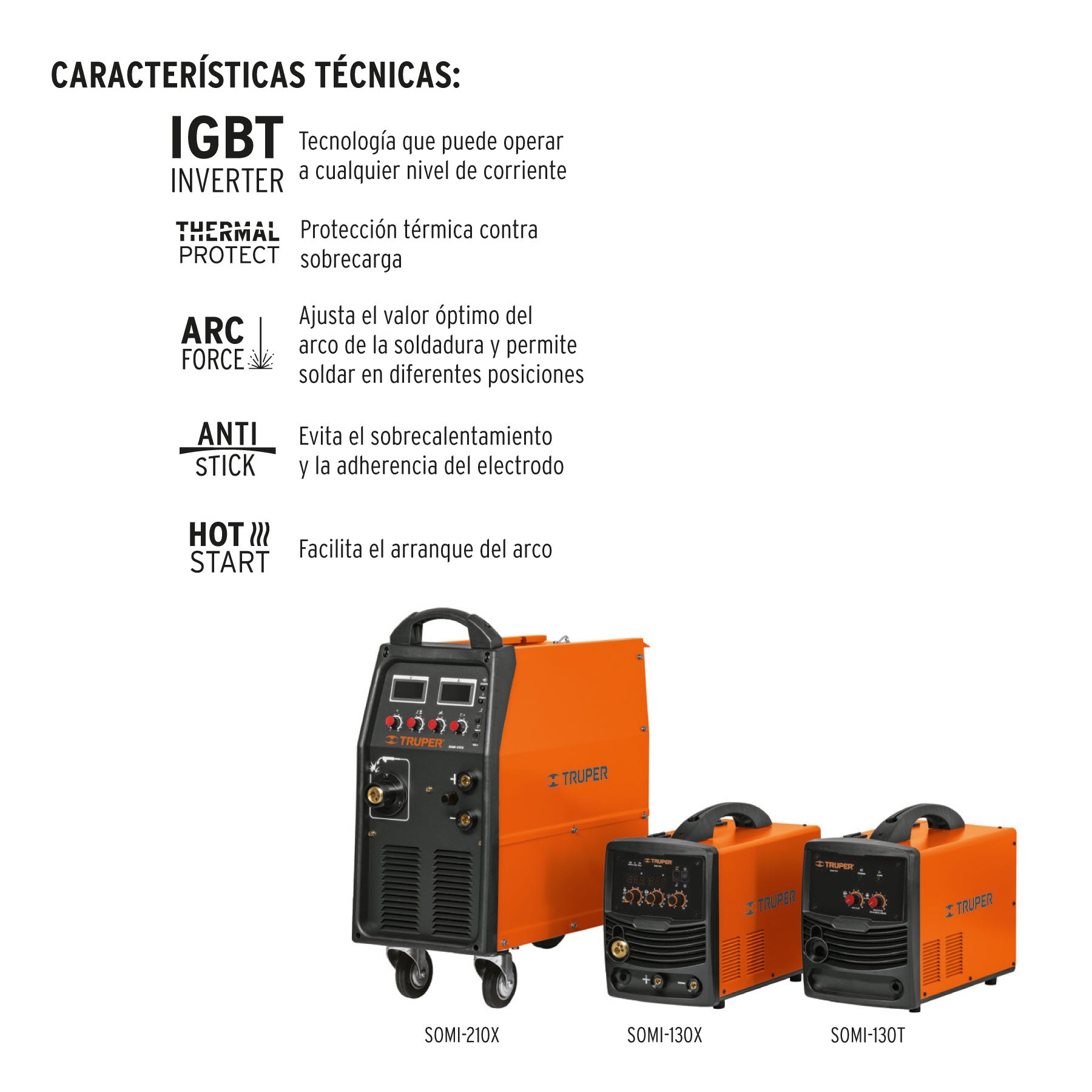 Soldadora para microalambre y electrodo, 130A, Truper