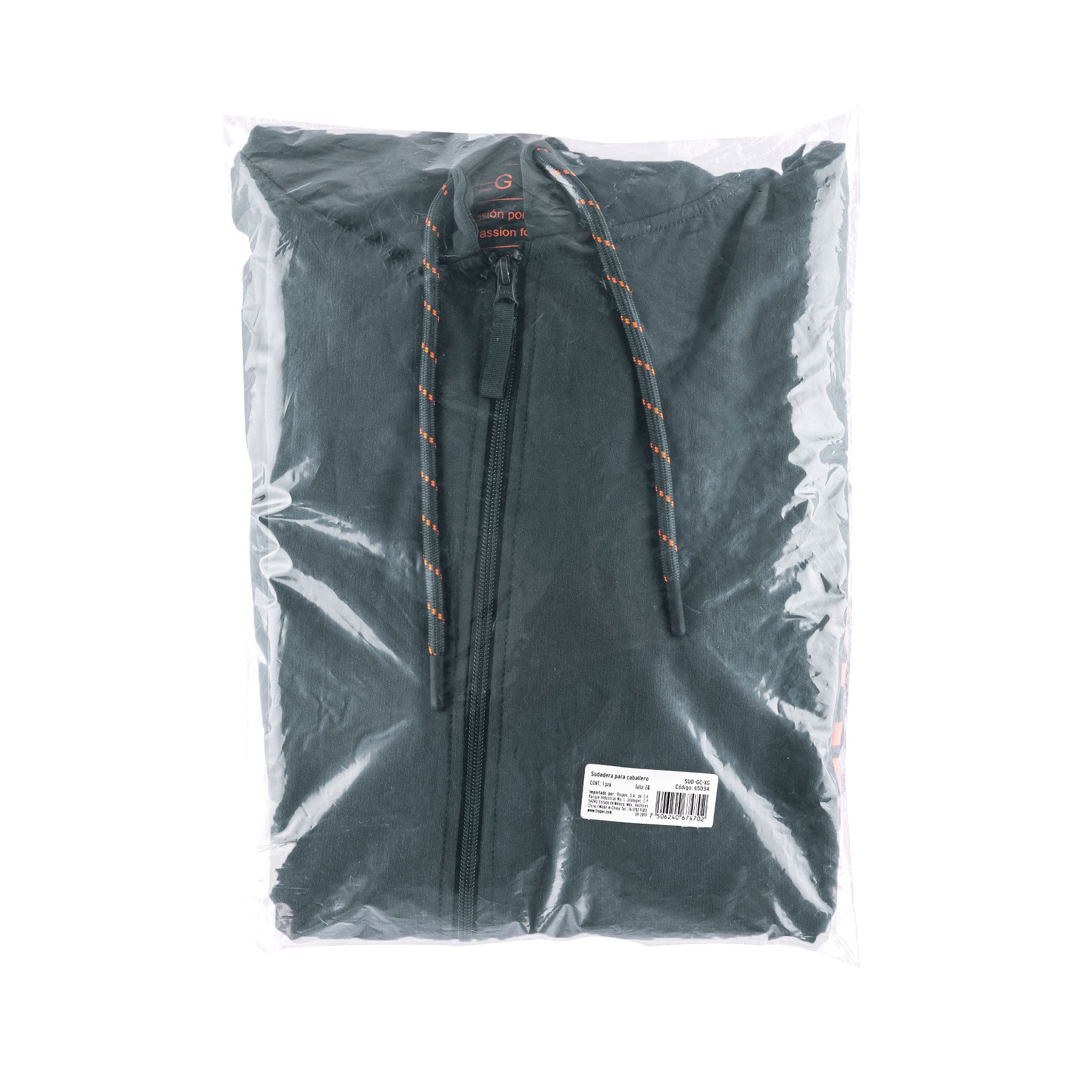 Sudadera gris para caballero, talla EG, Truper