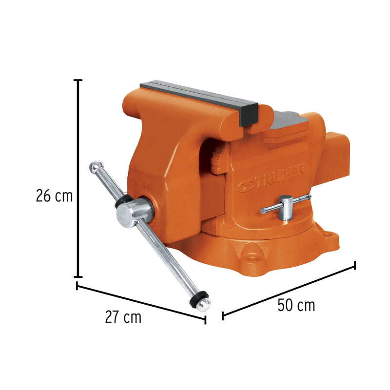 Tornillo de banco 8" uso industrial de hierro nodular