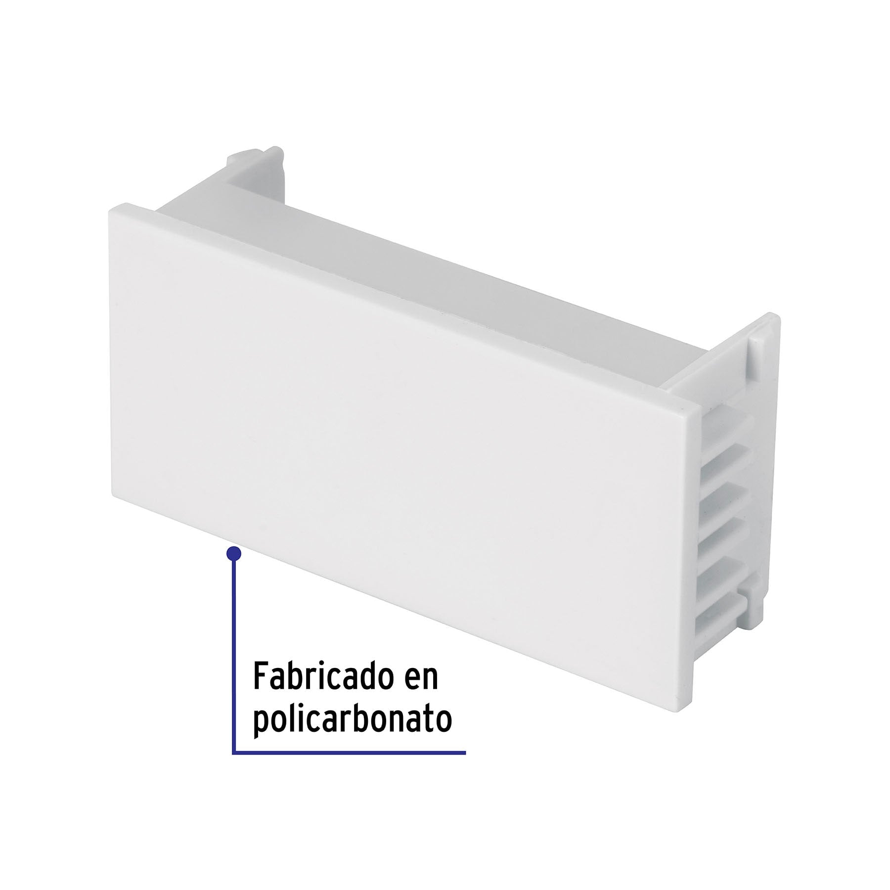 Tapón ciego, 1 módeloulo, línea Española, color blanco, Volteck