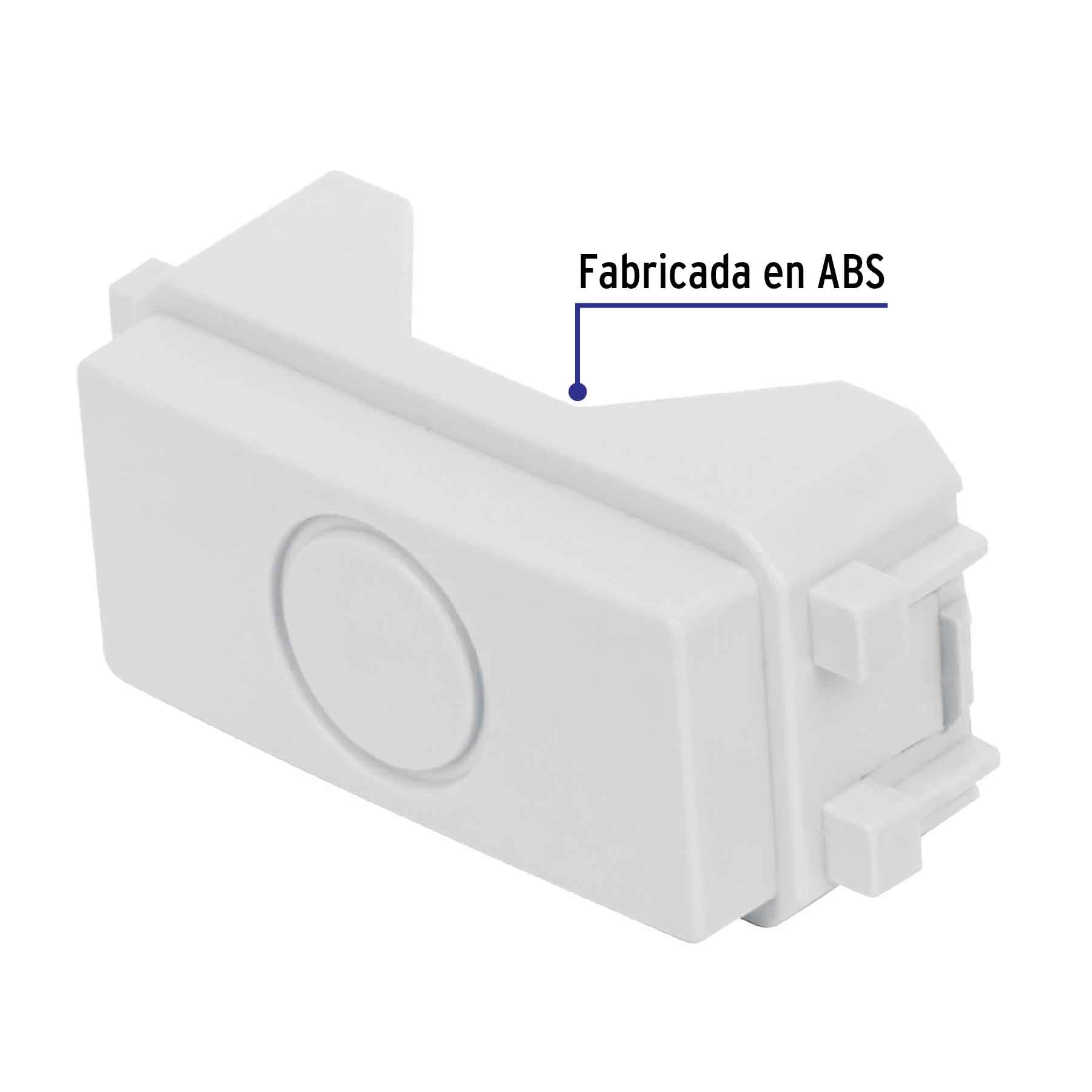 módeloulo (tapón) ciego, línea Italiana, color blanco, Volteck