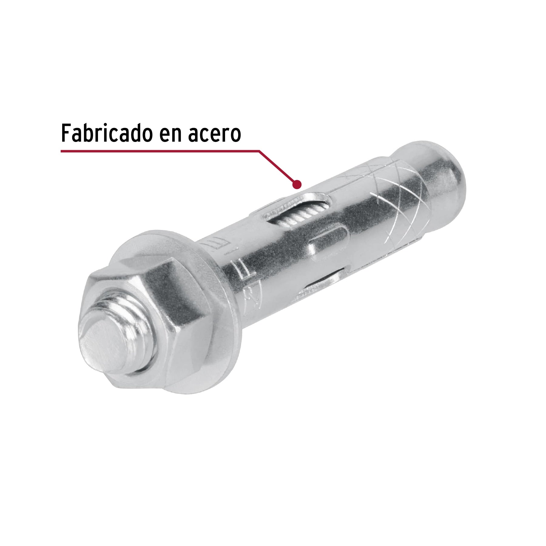 Caja con 25 taquetes expansivos de 1/2" con tornillo, Fiero