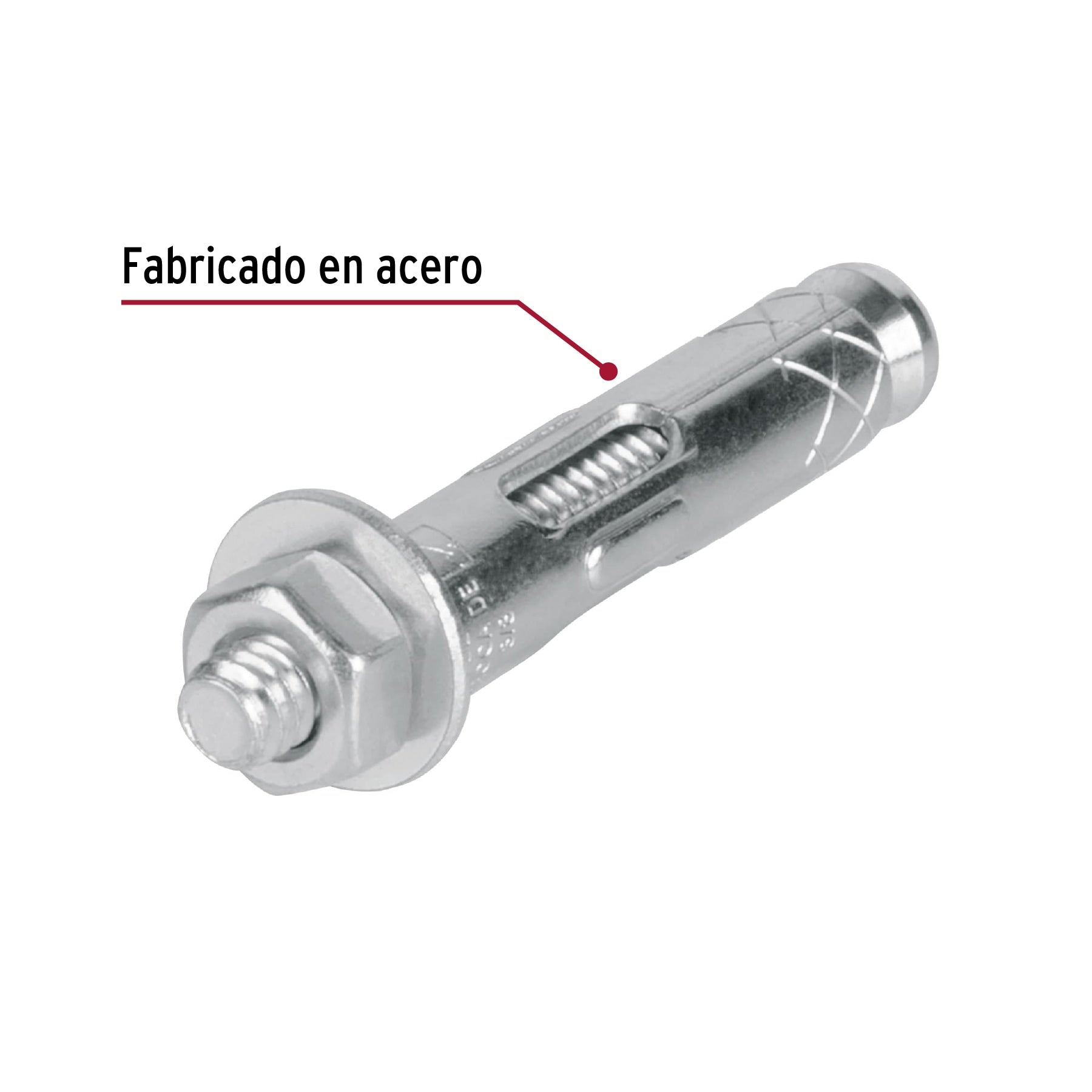 Bolsa con 4 taquetes expansivos de 1/4" con tornillo, Fiero